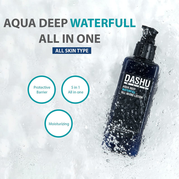 DASHU Aqua Deep Waterfull All in One Lotion for Men 5.17oz ââ‚¬â€œ Anti-Wrinkle, Face Moisturizer Lotion