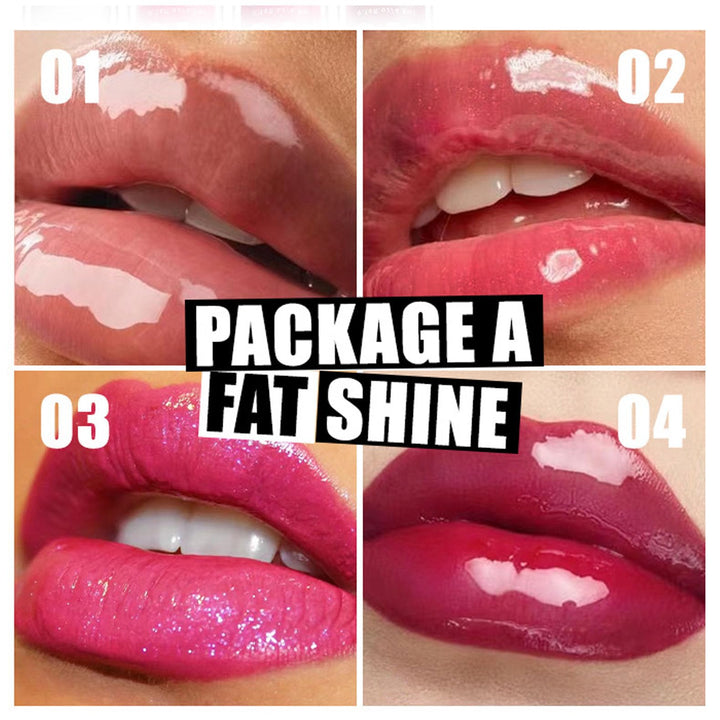 4 Colors Lip Oil Lip Glaze, Drip Lip Oil Hydrating Lip Glow Oil Moisturizing Shiny Lip Gloss, Big Brush Head Tinted Plumping Lip Oil,Long Lasting Nourishing Reviver Lip Care Non-sticky (Package A)