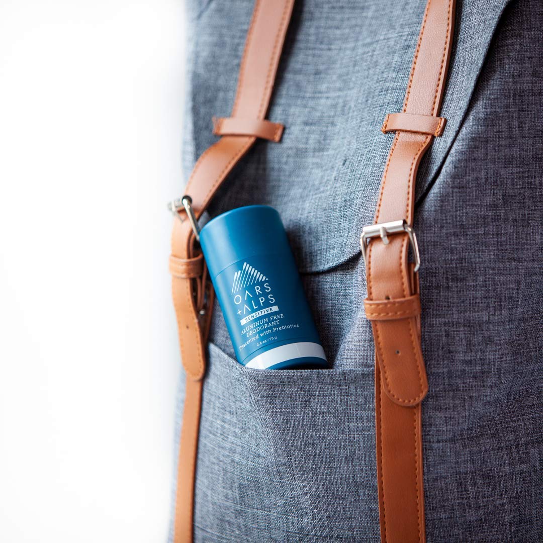 Oars + Alps Natural Deodorant for Men and Women with Prebiotics, Aluminum and Alcohol Free, Microbiome Friendly, Unscented, 2.6 Oz