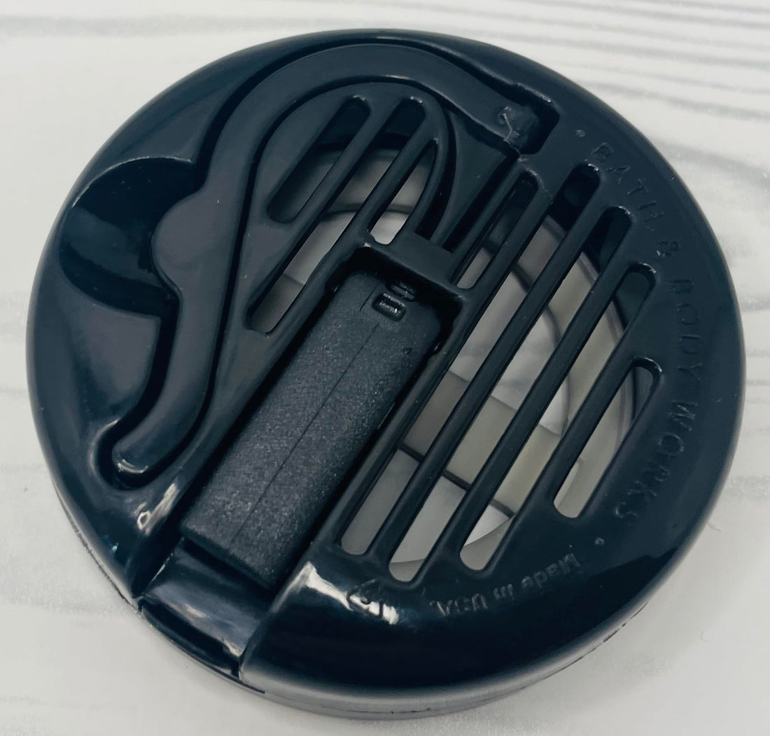 Bath and Body Works Brown Leather Stitched Car Visor Fragrance Holder Easy To Open