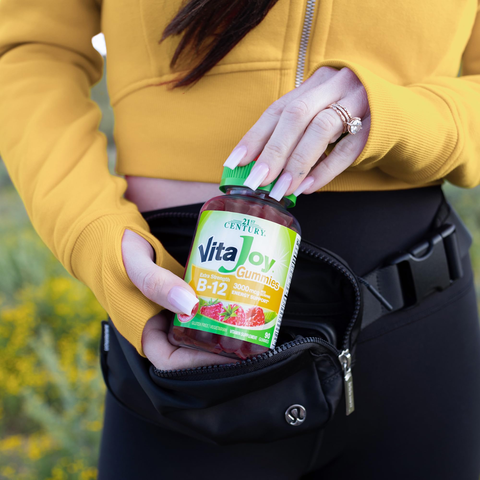 21st Century VitaJoy Extra Strength B-12 3000 mcg Gummies, Raspberry, 90 Count