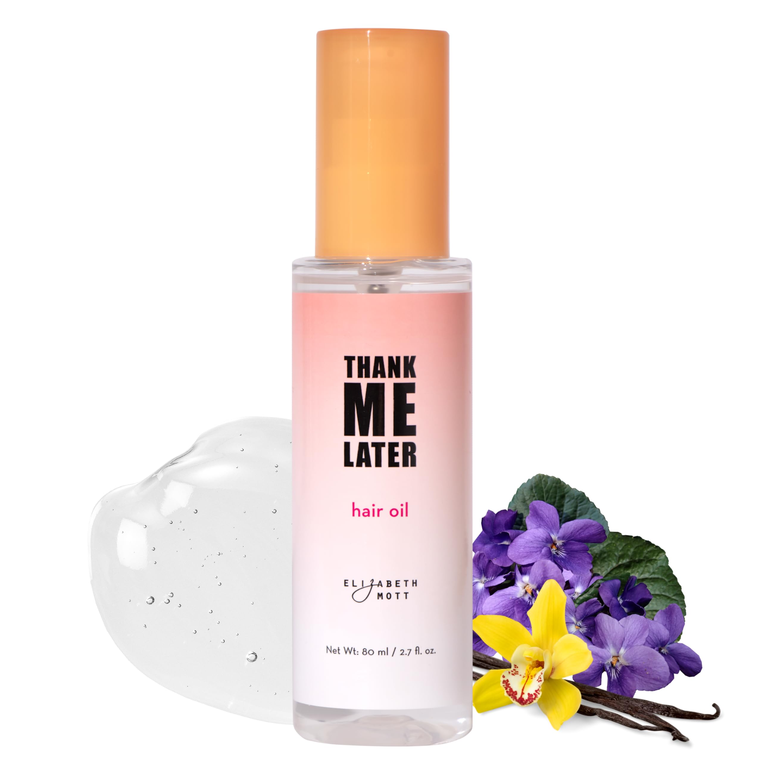 Elizabeth Mott Hair Oil for Frizzy, Damaged, Dry Hair – Rosemary, Lavender, Thyme, Jasmine, Sage & Chamomile Extract – Deeply Nourishing, Moisturizing & Strengthening Formula – Full Size 80 mL