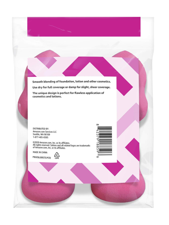 Amazon Brand - Solimo Large Blending Sponge 4-pack