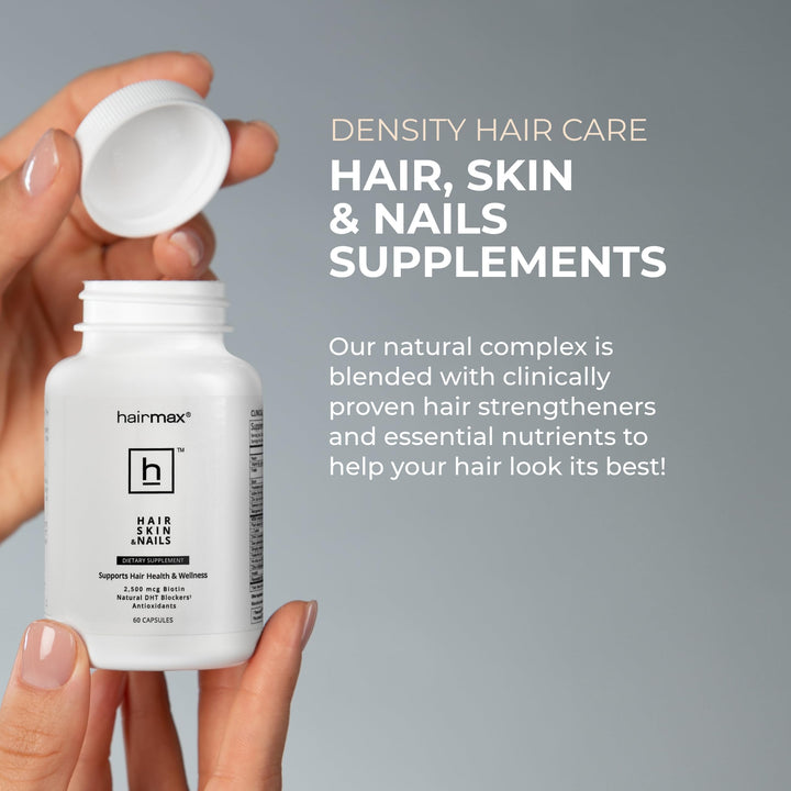 Hairmax for Hair, Skin and Nails Dietary Supplement – Hair Loss and Hair Regrowth Treatment for Women and Men. Contains 2500mcg Biotin, DHT Blocker, MSM & Antioxidants, Pack of 2 Bottles
