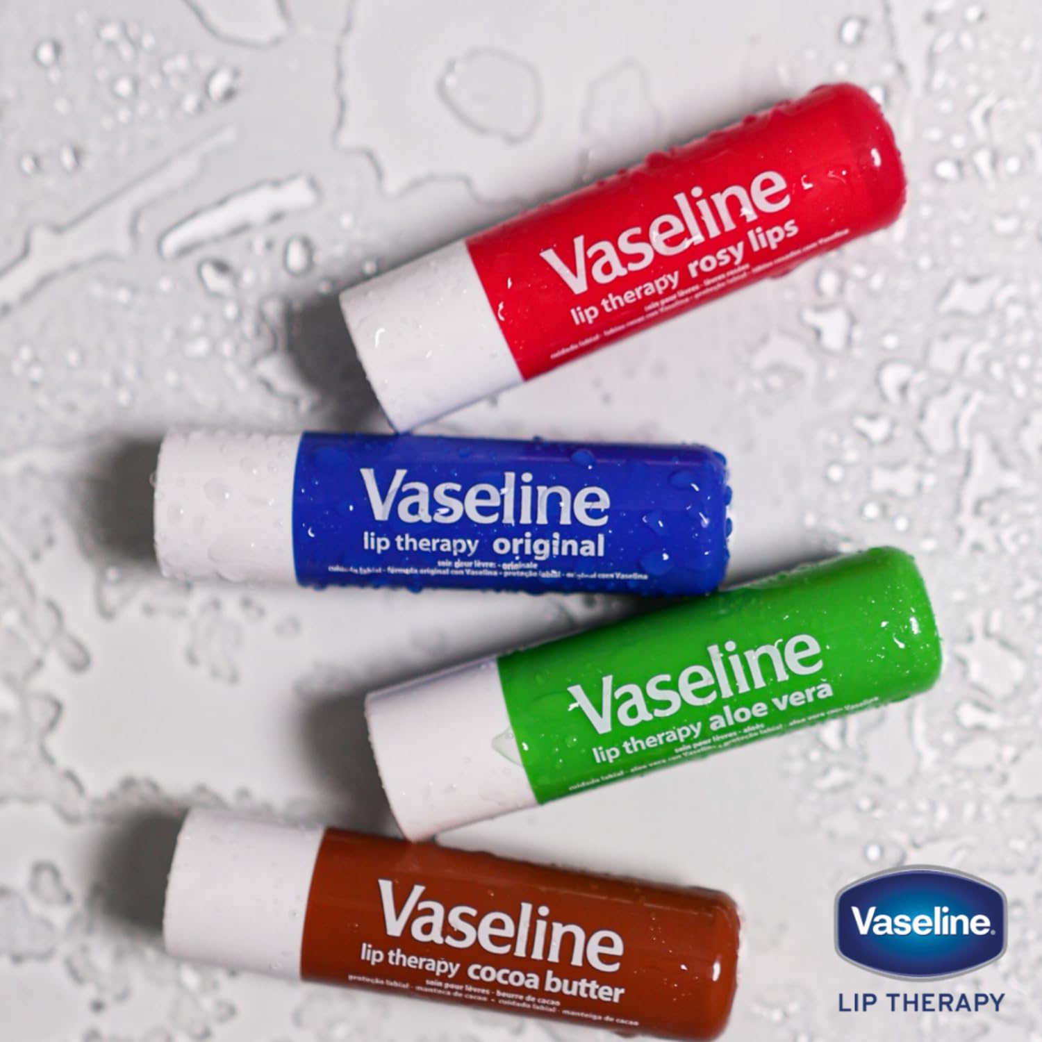 Vaseline Lip Therapy Original 8-Pack – Moisturizing Lip Balm for Very Dry Lips, 0.16 Oz Ea