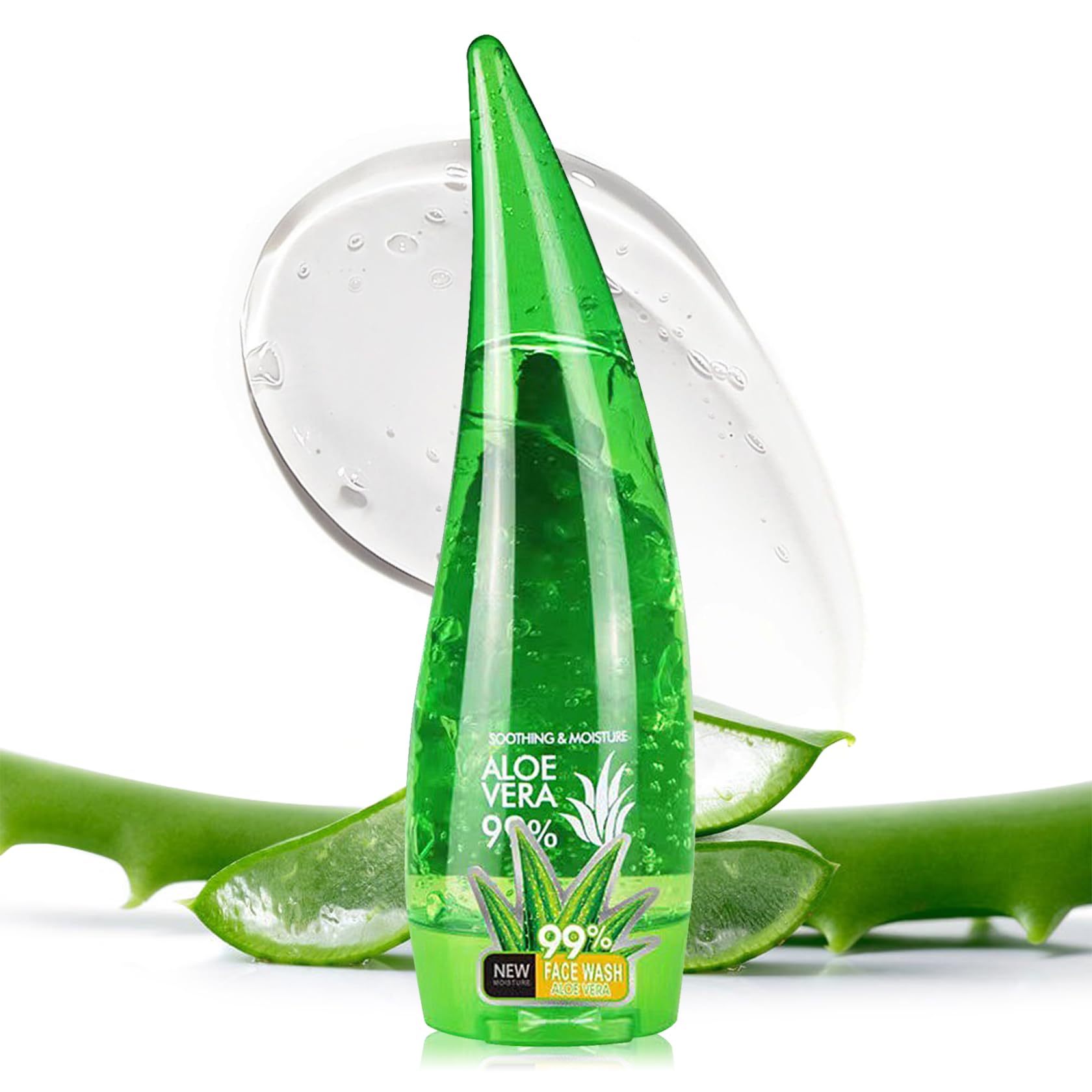 WENJLYJ 99% Organic Aloe Vera Gel,Aloe Vera Soothing Gel,Natural Moisturizing Lotion for Soothing Skin Care,Long Lasting Moisturizing body Lotion,After Sun Skin Care Cream for Face and Skin (260ml)