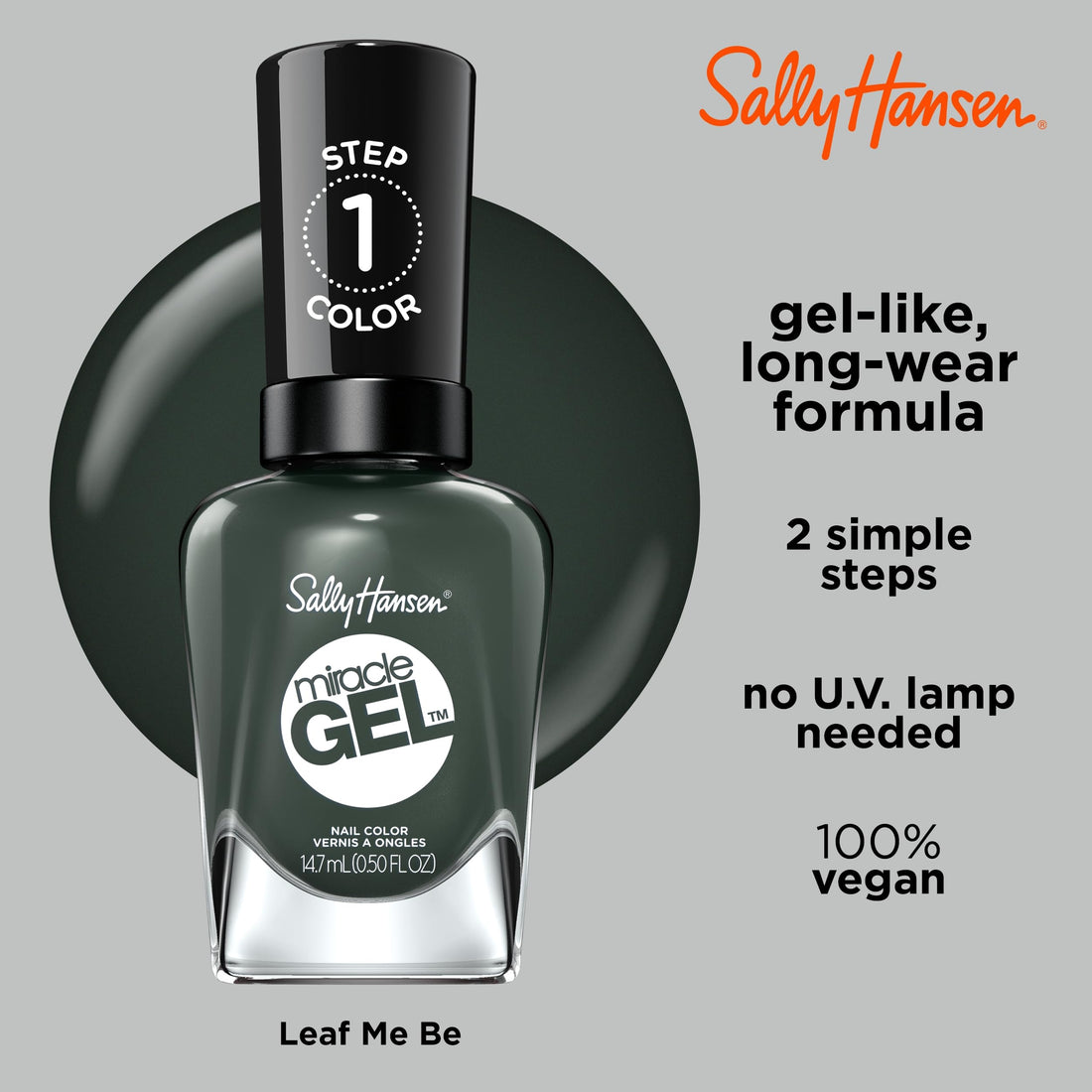 Sally Hansen Miracle Gel, Leaf Me Be, 0.5 Ounce