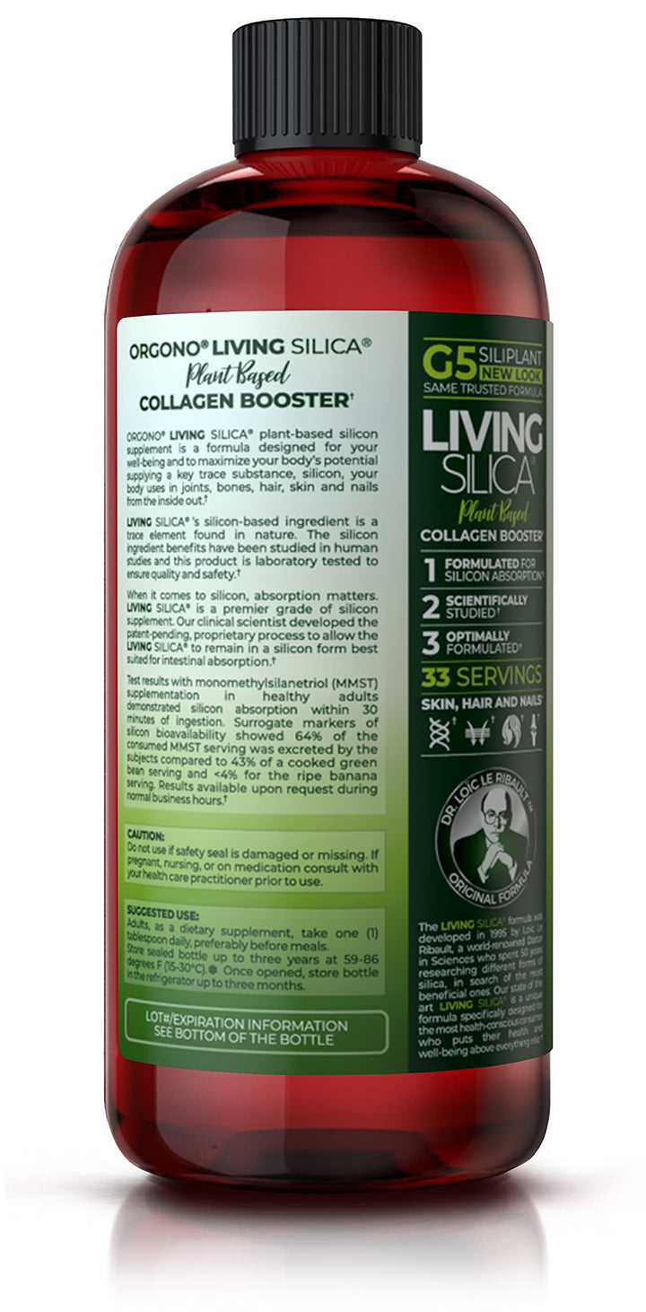 Living Silica Plant Based Collagen Booster | Vegan | Supports Healthy Collagen and Elastin Production for Joint & Bone Support, Glowing Skin, Strong Hair & Nails 500 ml | 16.9 Fl Oz