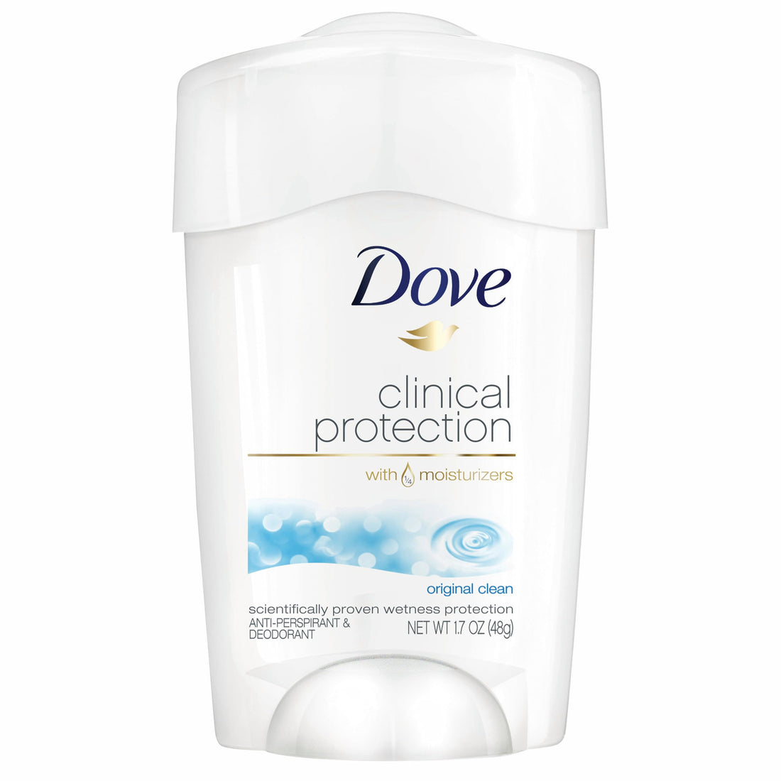 Dove Clinical Protection Antiperspirant Deodorant, Original Clean 1.7 oz