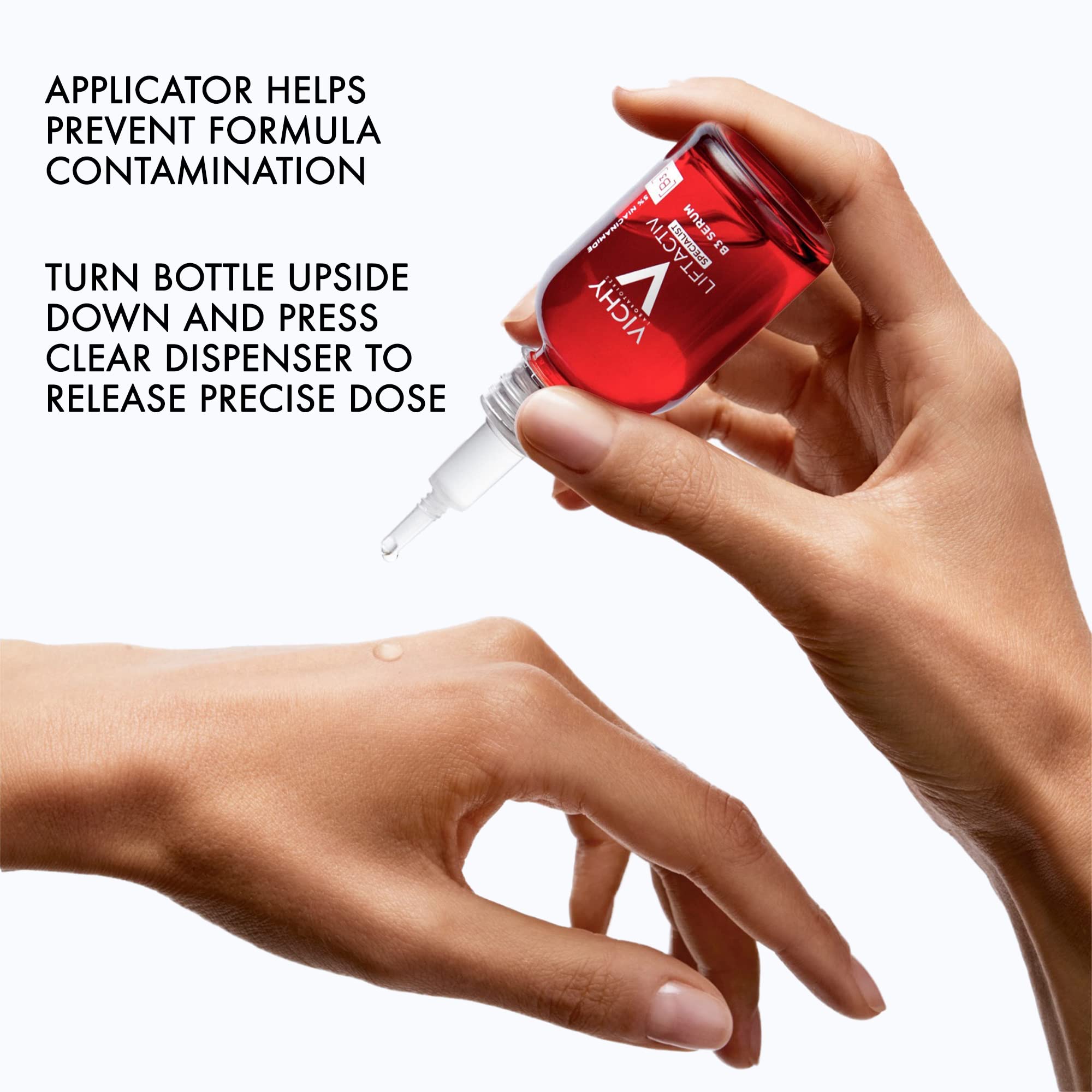 Vichy LiftActiv B3 Serum 5% Niacinamide + Glycolic Acid + Tranexamic Acid + Peptides, Fades Dark Spots & Smooths Wrinkles In 8 Weeks, Discoloration Correcting Serum, Alcohol Free