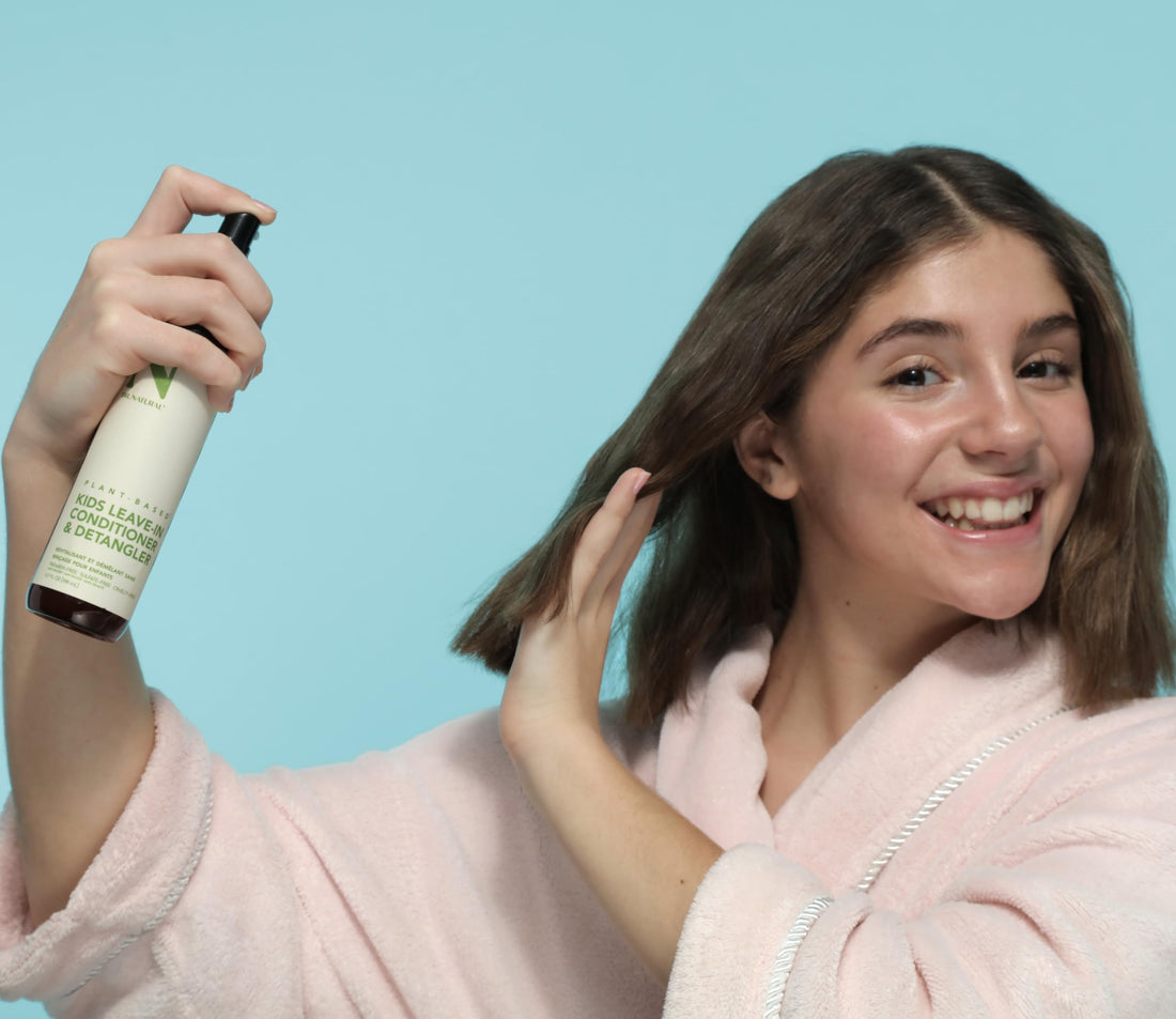 Dr. Natural Kids Leave-in Conditioner and Detangler, 6.7 oz - Deep Conditioner Spray - Enriched with Coconut Oil, Shea Butter - Hair Conditioner for Frizzy and Dry Hair - Hypoallergenic