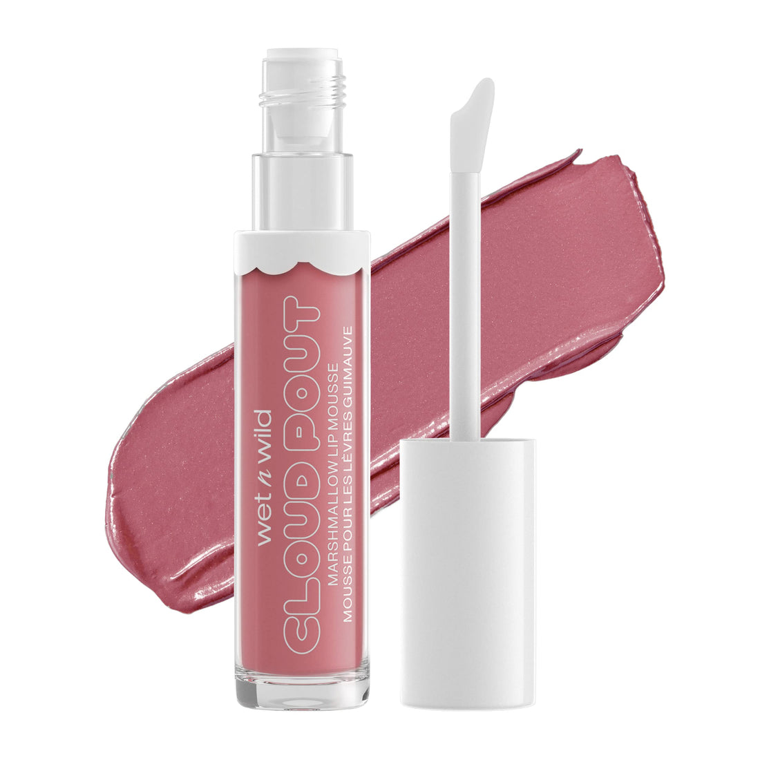 wet n wild Lip Cream Cloud Pout w/Marshmallow, Pink Girl, You're Whipped | Argan Oil | Vitamin E | Marshmallow Flavored