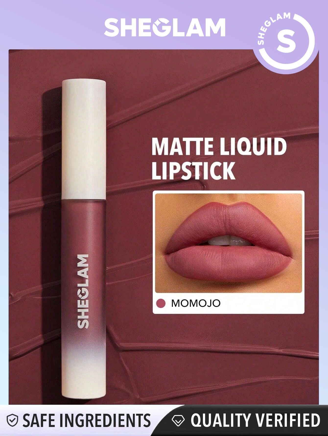 SHEGLAM Matte Allure Liquid Lipstick Long Lasting High Pigment Lipstick Nourishing Sunflower Oil Reduce Lip Care-Momojo