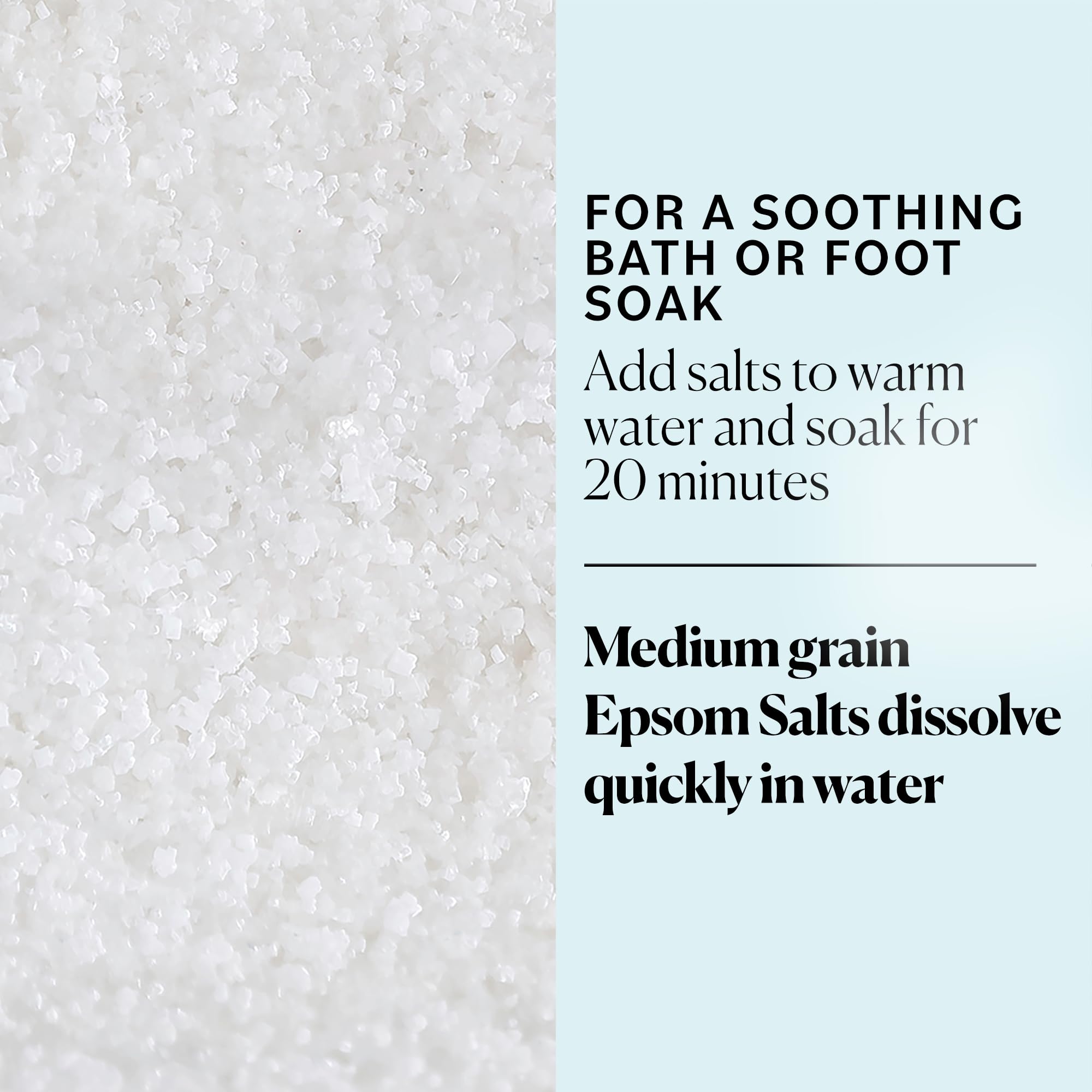 Sky Organics - Epsom Salt Bath Soak, 5 lbs - Magnesium Sulfate USP - 100% Pure, Medium Grain - Unscented - Soaking Bath Salts - Resealable Bag - Natural, Vegan & Cruelty Free - Self Care - Bath & Feet