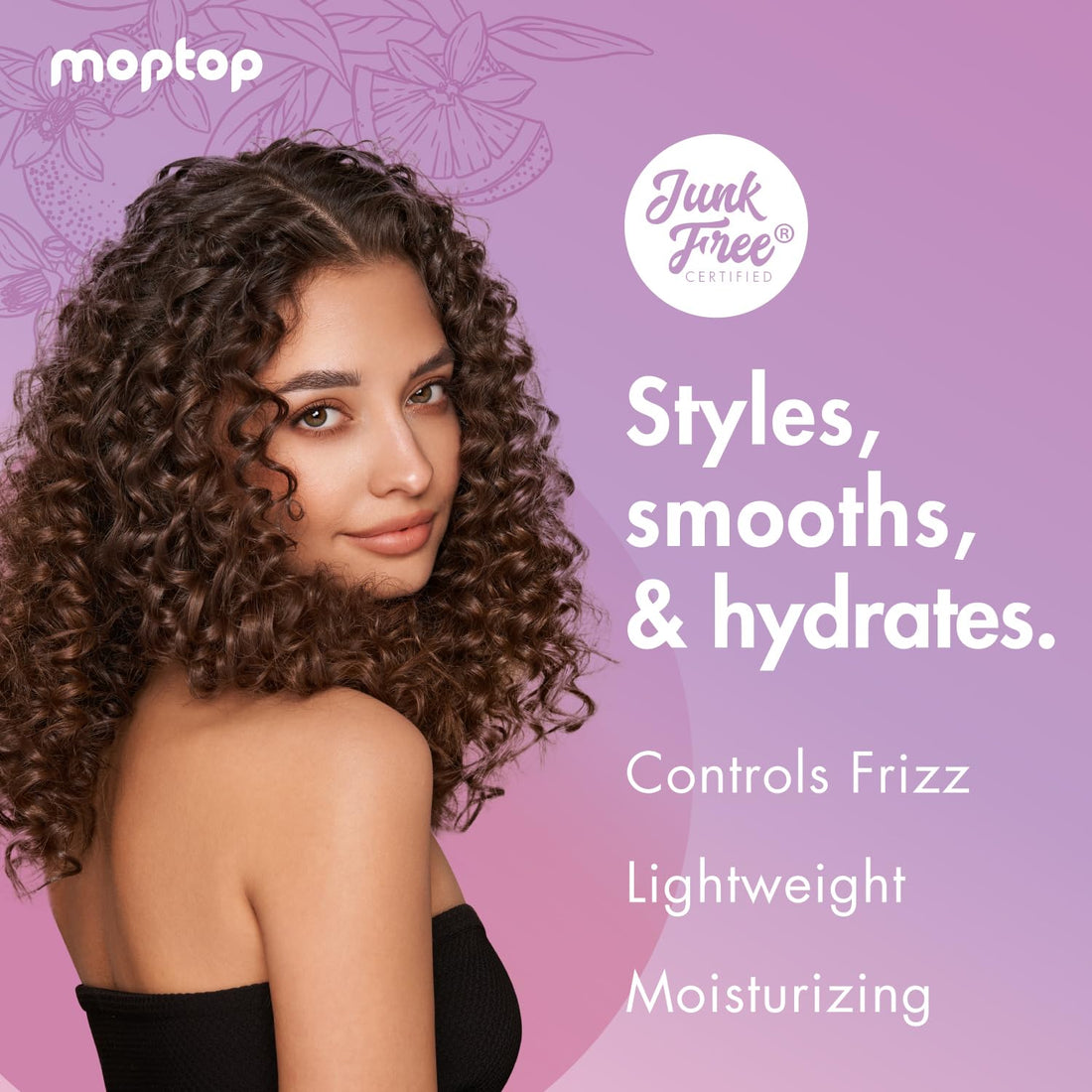16oz, MopTop Curly Hair Custard Gel for Fine, Thick, Wavy, Curly & Kinky-Coily Natural hair, Anti Frizz Curl Moisturizer, Definer & Lightweight Curl Activator w/Aloe, great for Dry Hair.