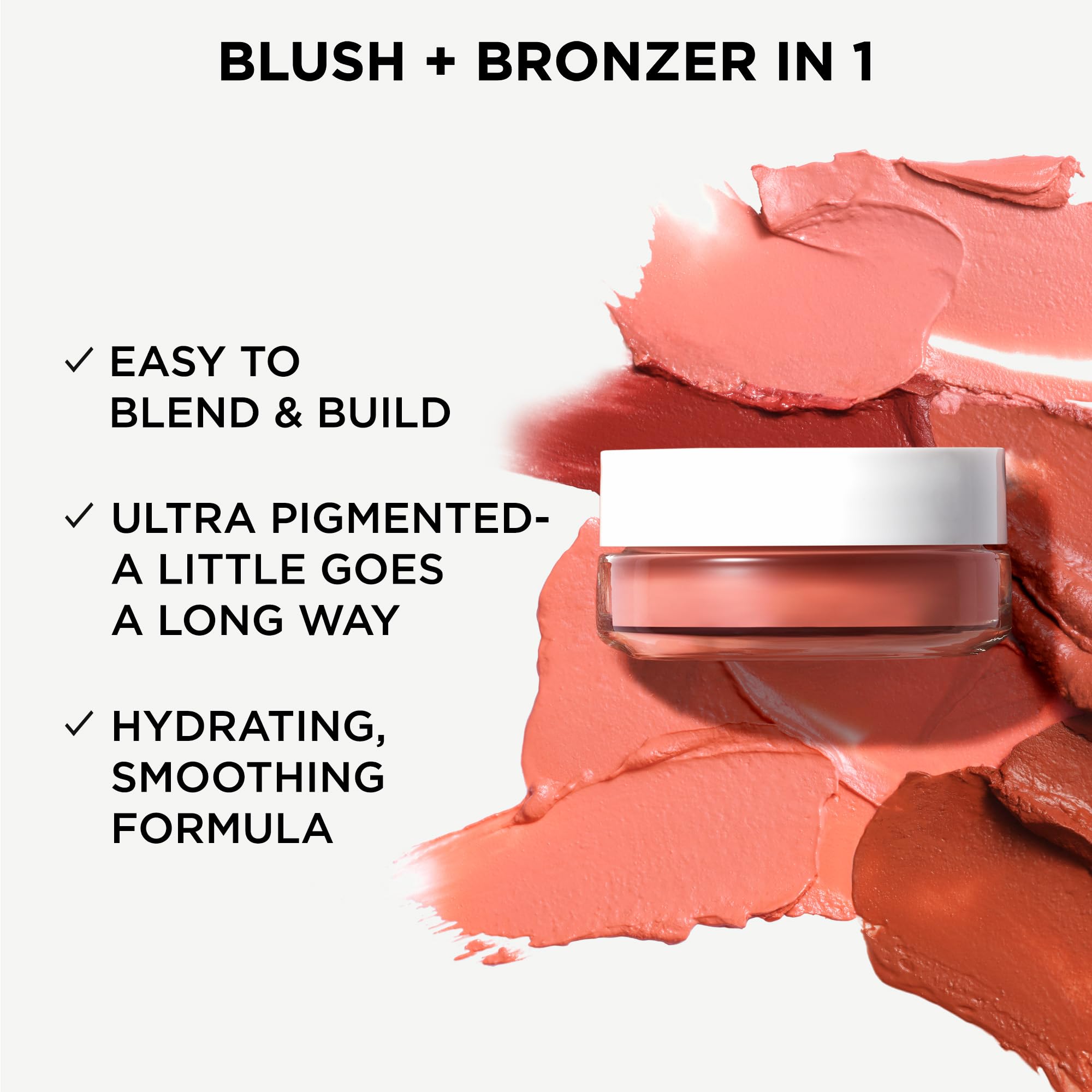 IT Cosmetics Glow with Confidence Sun Cream Blush, Sunlit - Blendable & Buildable Blush + Bronzer for a Pop of Sun-Blushed Color - 24HR Hydration with Hyaluronic Acid, Peptides & Vitamin E- 0.63 oz