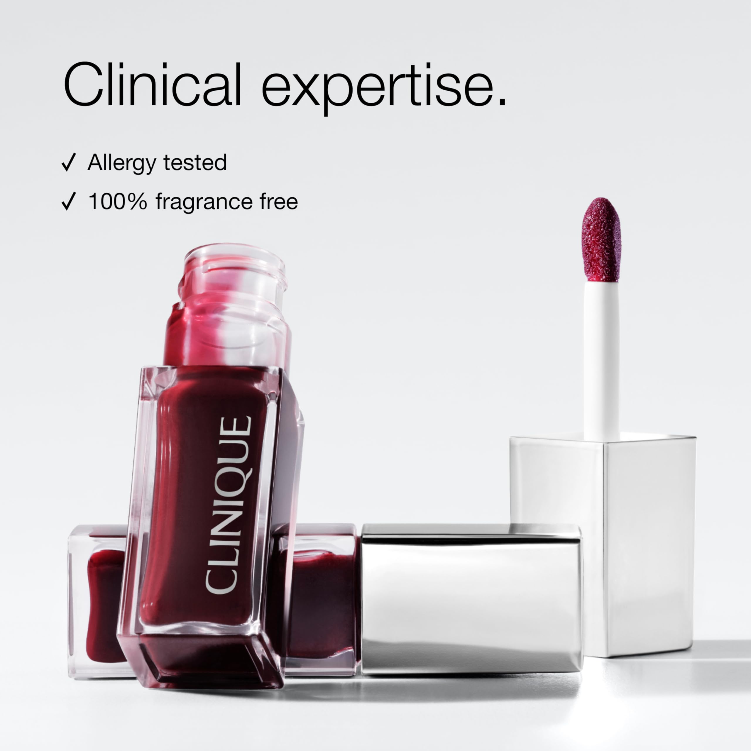 Clinique Pop Lip + Cheek Tinted Oil | Conditions Lips + Gives Cheeks a Natural, Dewy Flush, Black Honey