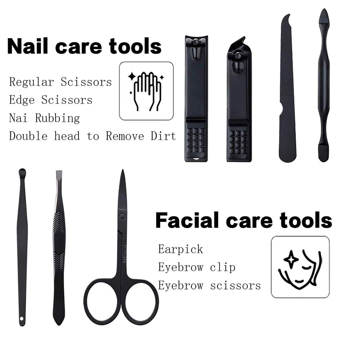Pedicure Manicure Kit 19 in 1 Manicure Set Professional Sharp Nail Clippers Stainless Steel Cutter & Vibrissac Scissors for Men & Women Fingernails & Toenails with Superb Case (Red_7 pieces)