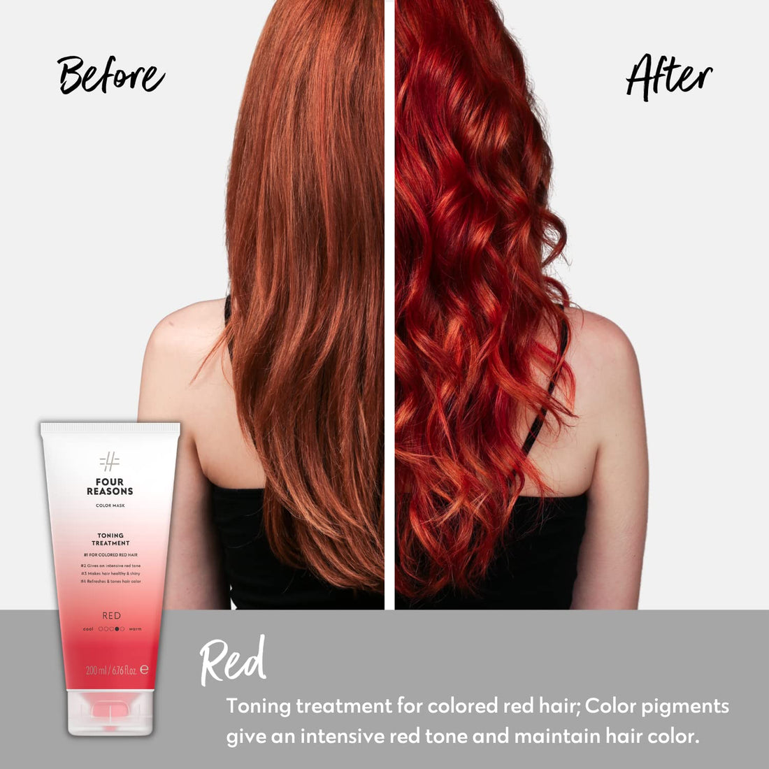 Color Mask Red - Red Conditioner and Reconstructive Treatment for Red Color Treated Hair, Red Color Depositing Conditioner, 6.76 oz - KC Professional