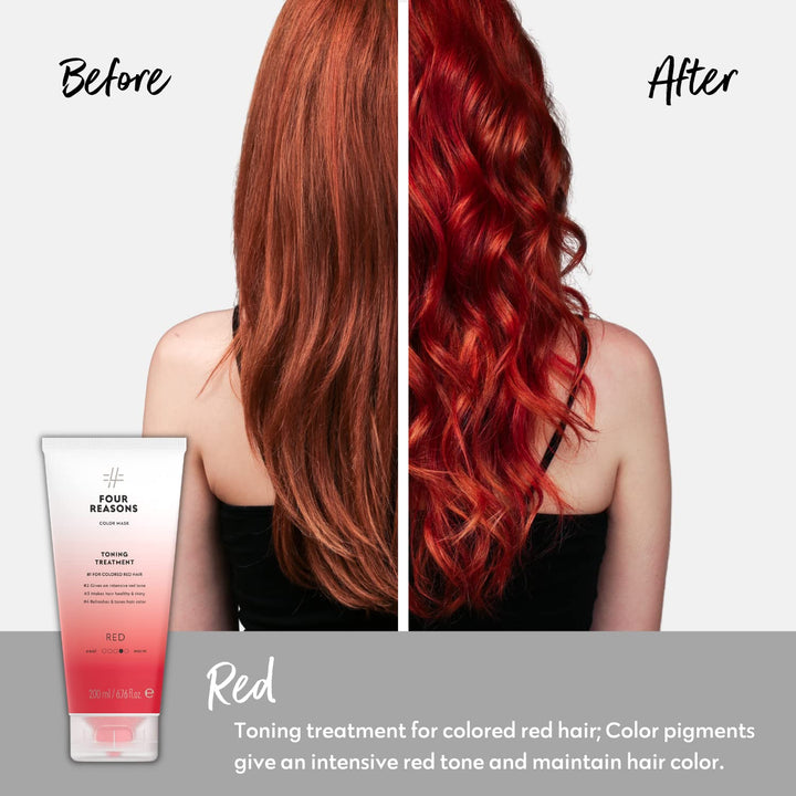 Color Mask Red - Red Conditioner and Reconstructive Treatment for Red Color Treated Hair, Red Color Depositing Conditioner, 6.76 oz - KC Professional