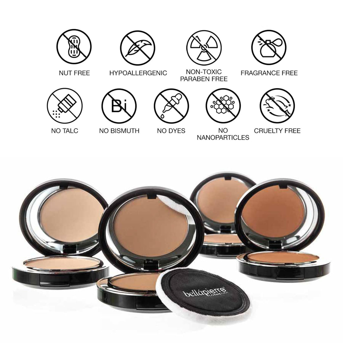 Bella Pierre Compact Mineral Bronzer in Kisses, 0.35-Ounce