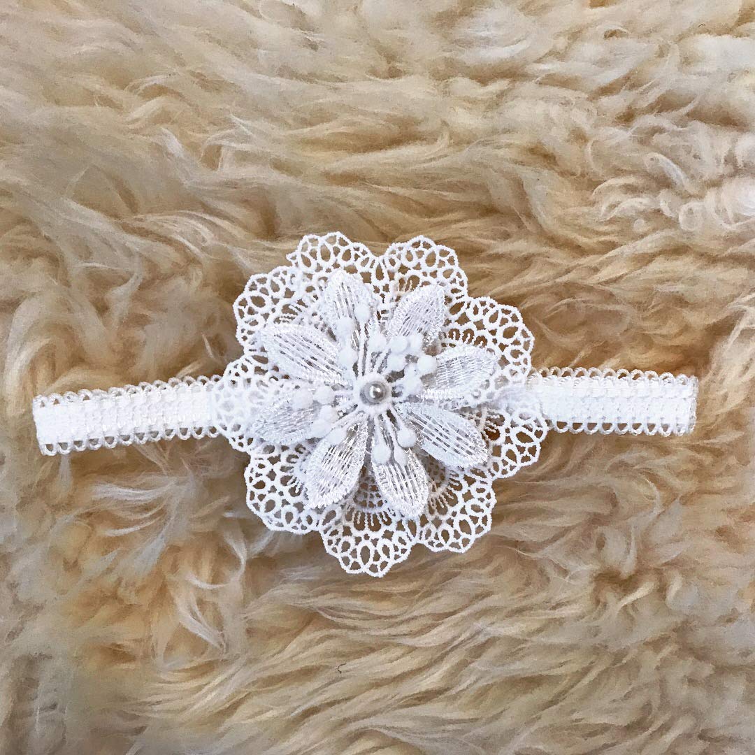 Adorable Baby Lace Flower Headband - Soft and Comfortable Infant Hair Accessory