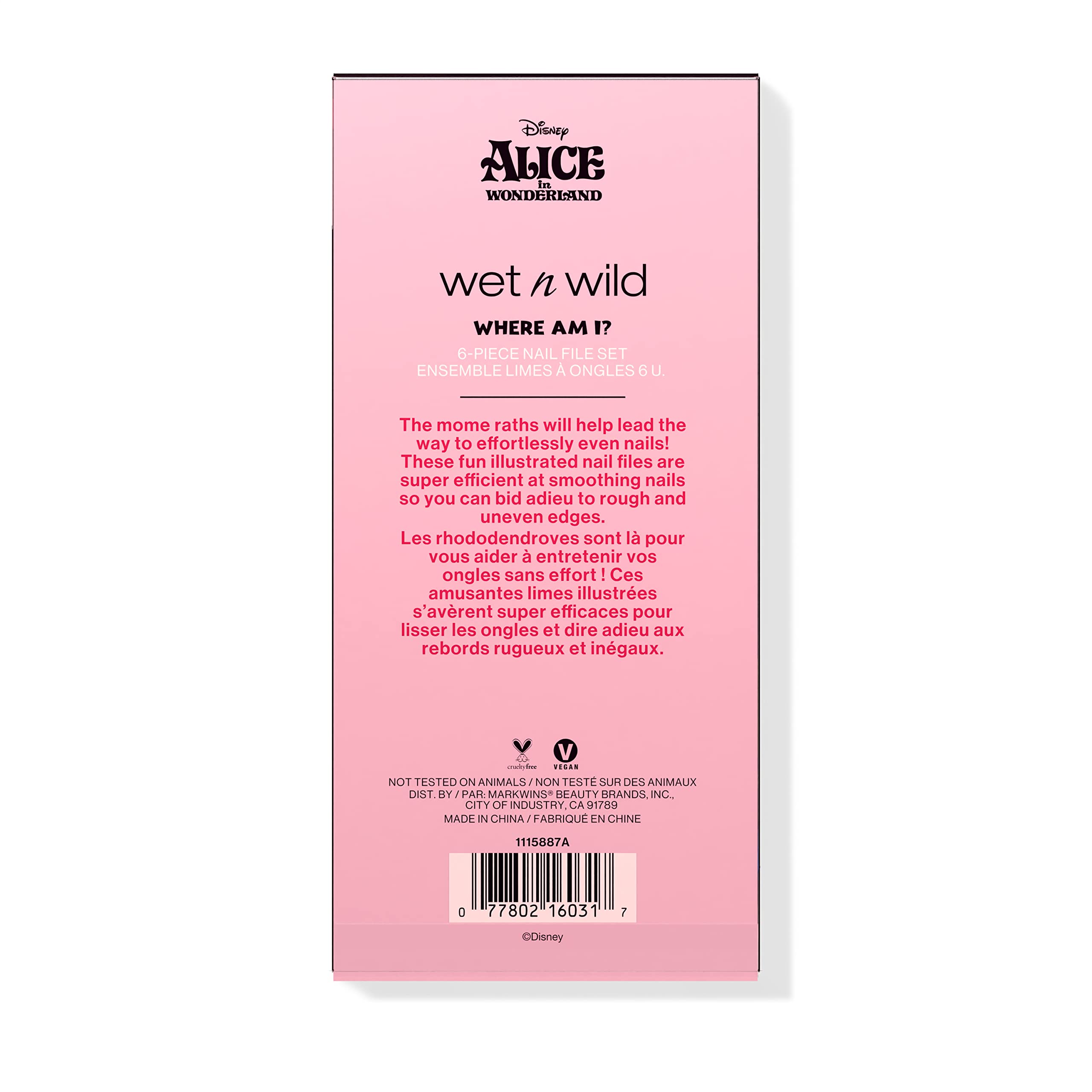 wet n wild Where Am I 6-Piece Nail File Set Alice In Wonderland Collection
