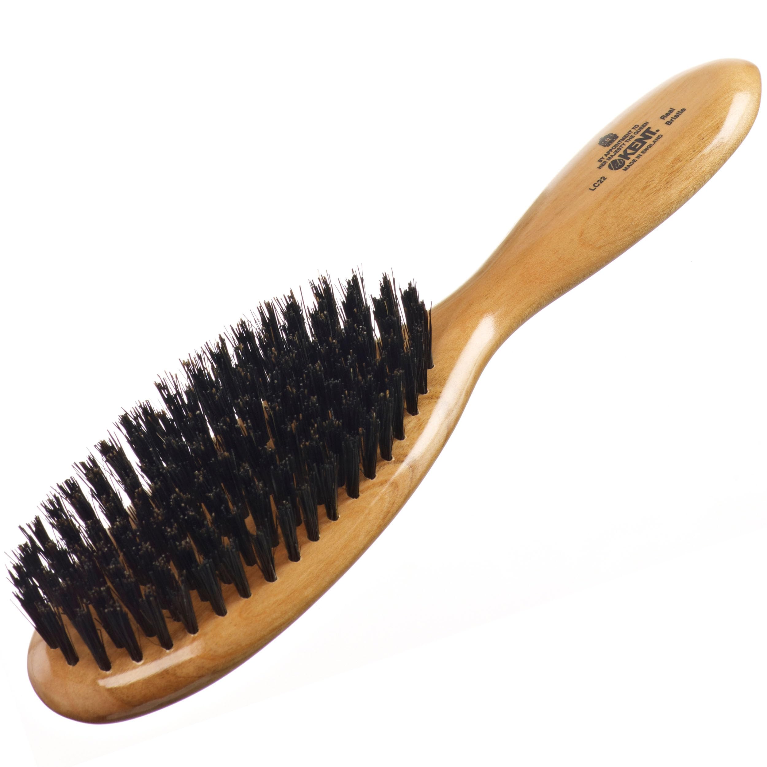 Kent Brushes Oval Cherry Wood Hairbrush, LC22, 6 Ounce