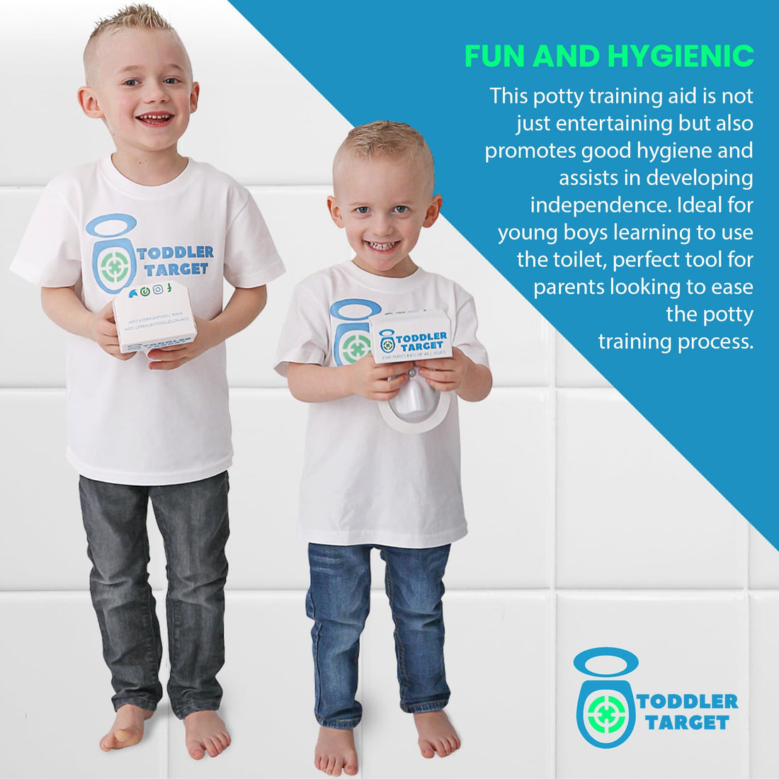 Toddler Target Adjustable Potty Toilet Target with Motion Sensor, Bullseye Illumination, and Nightlight, Precision Training - Ideal for Boys' Potty Training