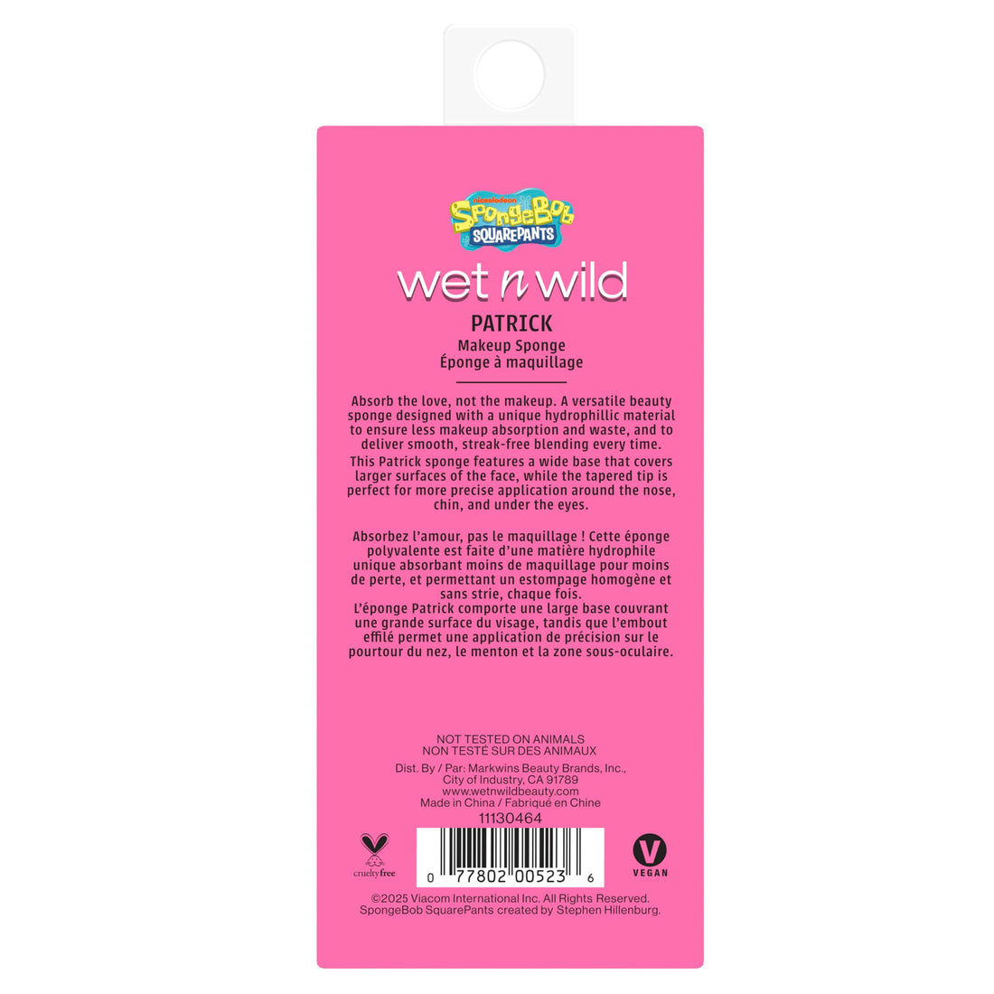 wet n wild SpongeBob SquarePants Collection Makeup Sponge, Hydrophilic, Reusable 3D Beauty Blender for Foundation, Contour & Highlighting, Patrick Star Edition