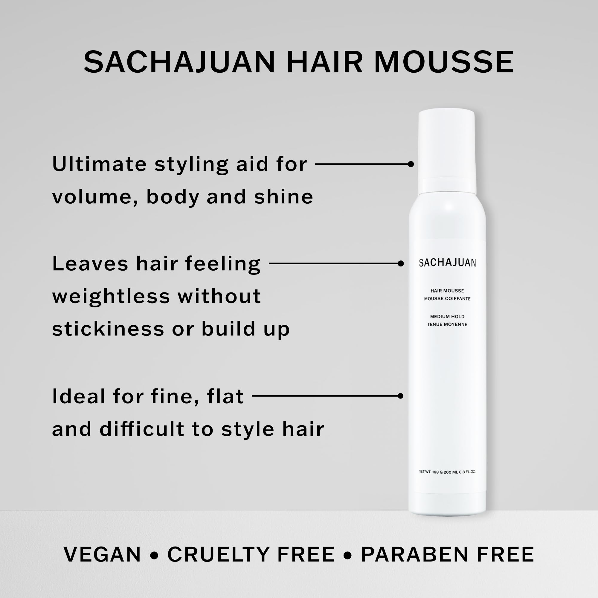 Sachajuan Hair Mousse 6.8 Oz