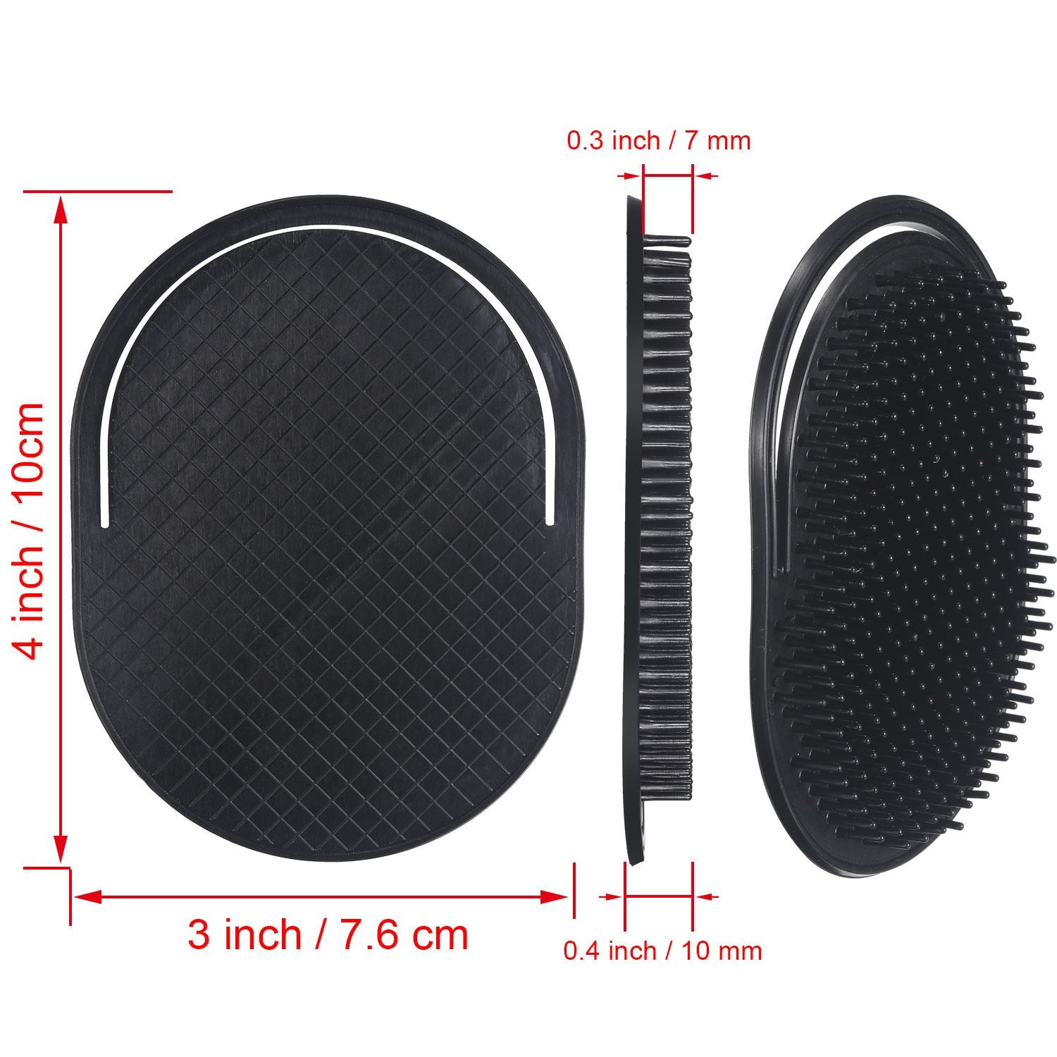 BBTO 12 Pieces Pocket Palm Combs, Soft Portable Pocket Brush, Shampoo Comb, Massager Hair Brush.