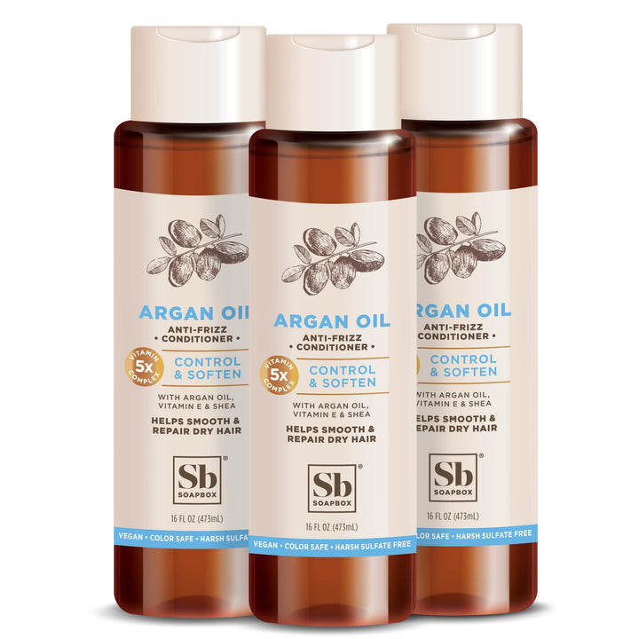 SoapBox Soaps Conditioner, Argan Oil with Shea Butter, 3 Count