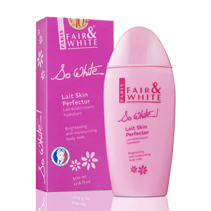 FAIR & WHITE SO WHITE LAIT SKIN PERFECTOR BRIGHTENING & MOISTURIZING BODY MILK WITH WHITE UP 500ml by Fair & White