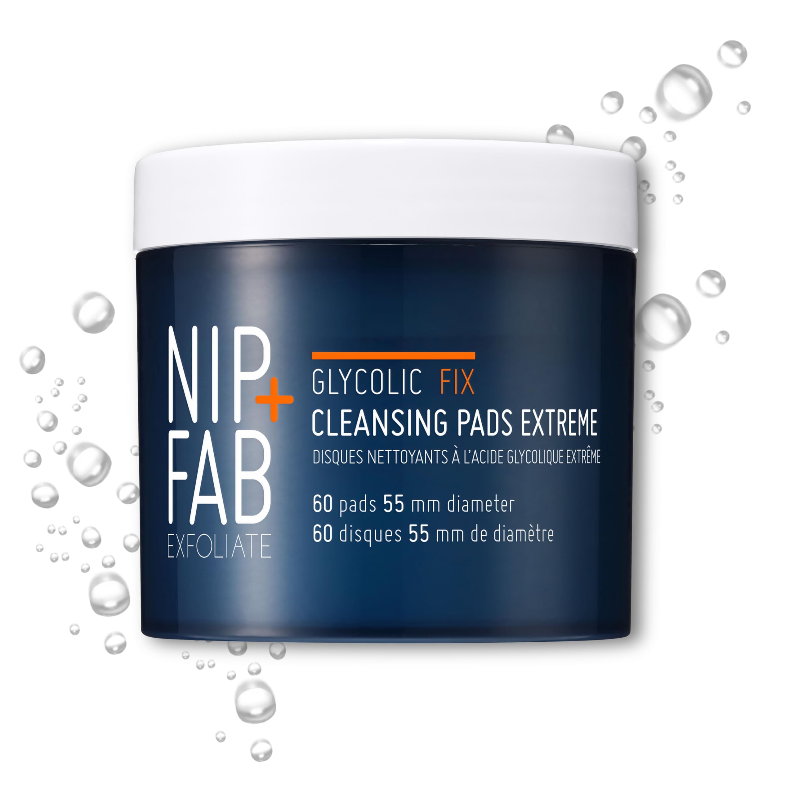 Nip + Fab Glycolic Acid Night Face Pads with Salicylic and Hyaluronic Acid, Exfoliating Resurfacing AHA Facial Pad for Exfoliation Even Skin Tone Blemish Control Pigmentation, 60 Pads, 2.7 Ounce