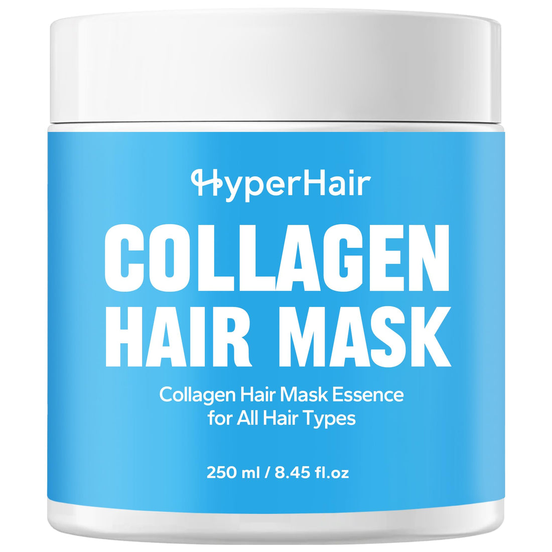 HyperHair Collagen Hair Mask (250ml), Treatment Deep Repair Conditioning, Natural Deep Conditioner Hydrating Masque, Argan Oil Collagen Hair Mask Essence for Dry Damaged Hair All Hair Types