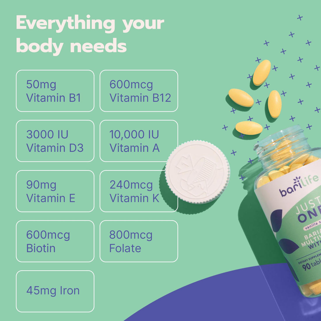 Just One - Once Daily Bariatric Multivitamin with Iron (30)