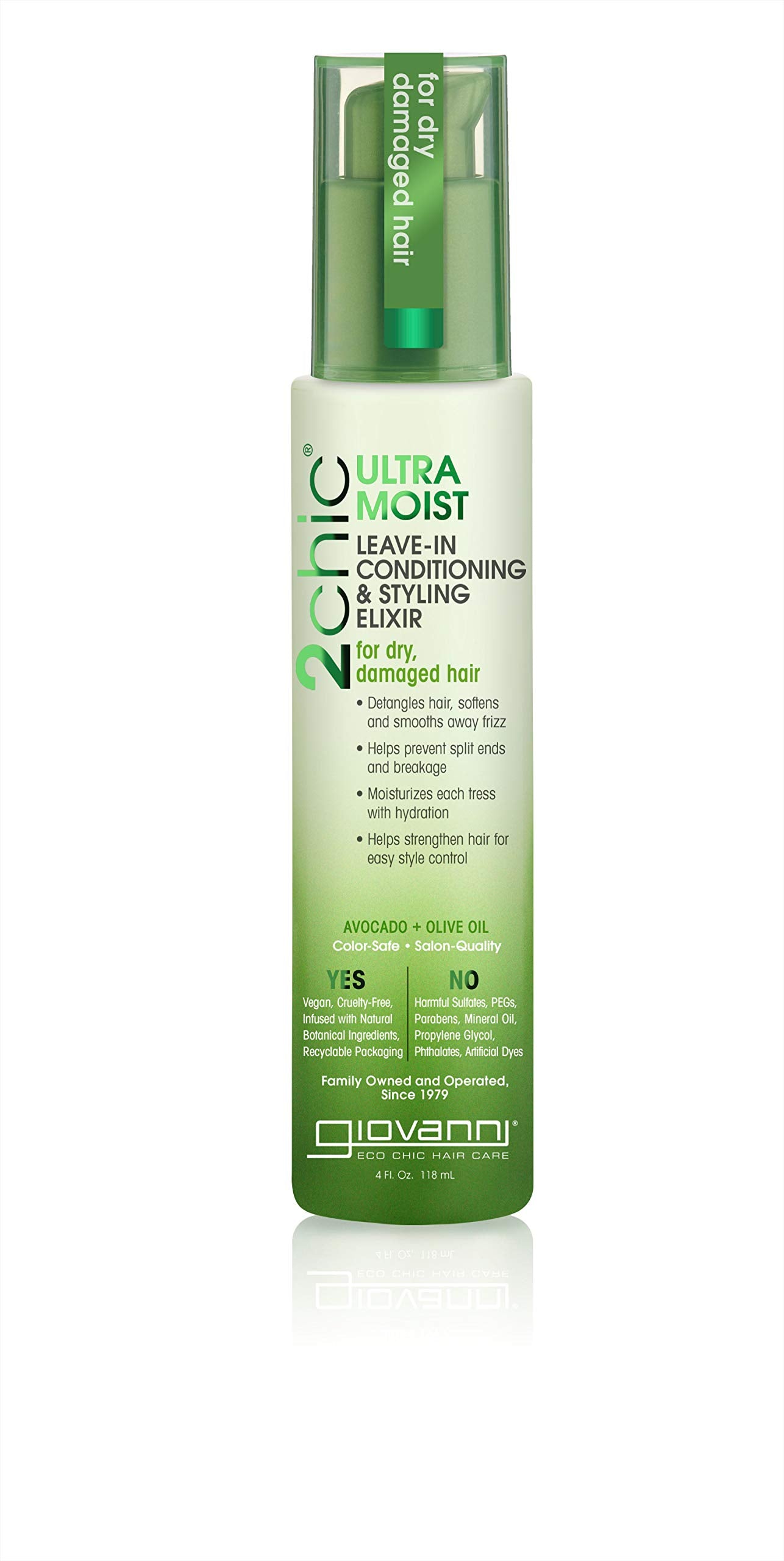 2Chic Conditioner, Leave In Avocado and Olive Oil 4 OZ by Giovanni Cosmetics