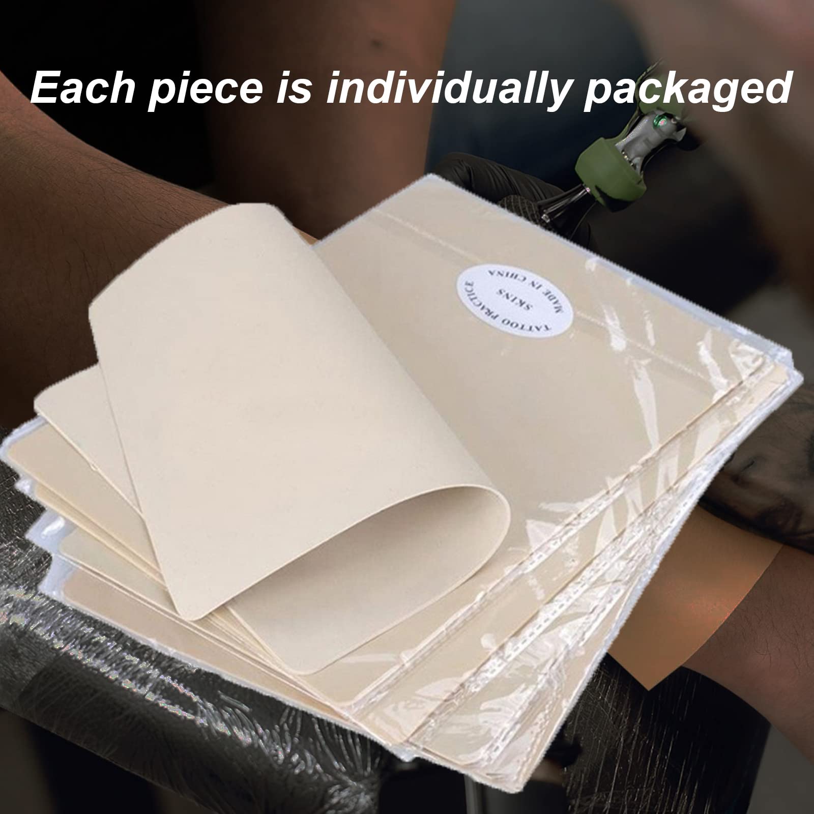 Yuelong 10pcs 8x6 Premium Blank Tattoo Practice Skin Needle Machine Supply Double Sides