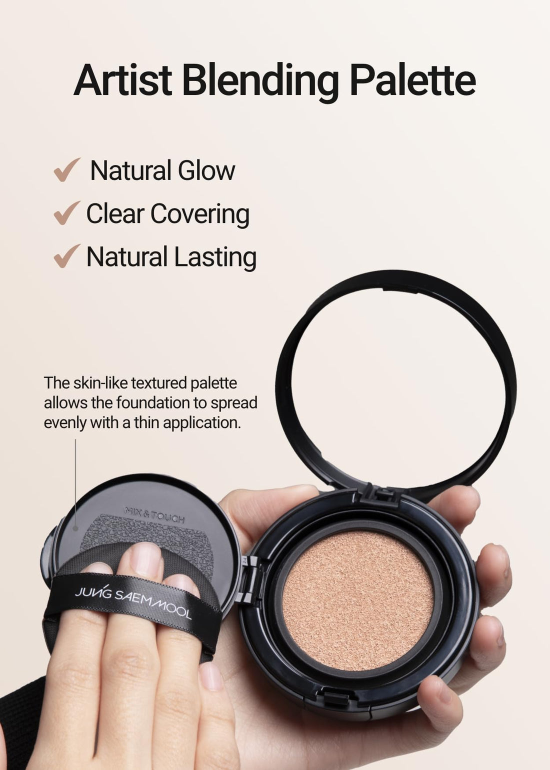 [JUNGSAEMMOOL OFFICIAL] Essential Skin Nuder Cushion (Fair Light) | Refill Included | Natural Finish | Buildable Coverage | Makeup Artist Brand | Cream Foundation
