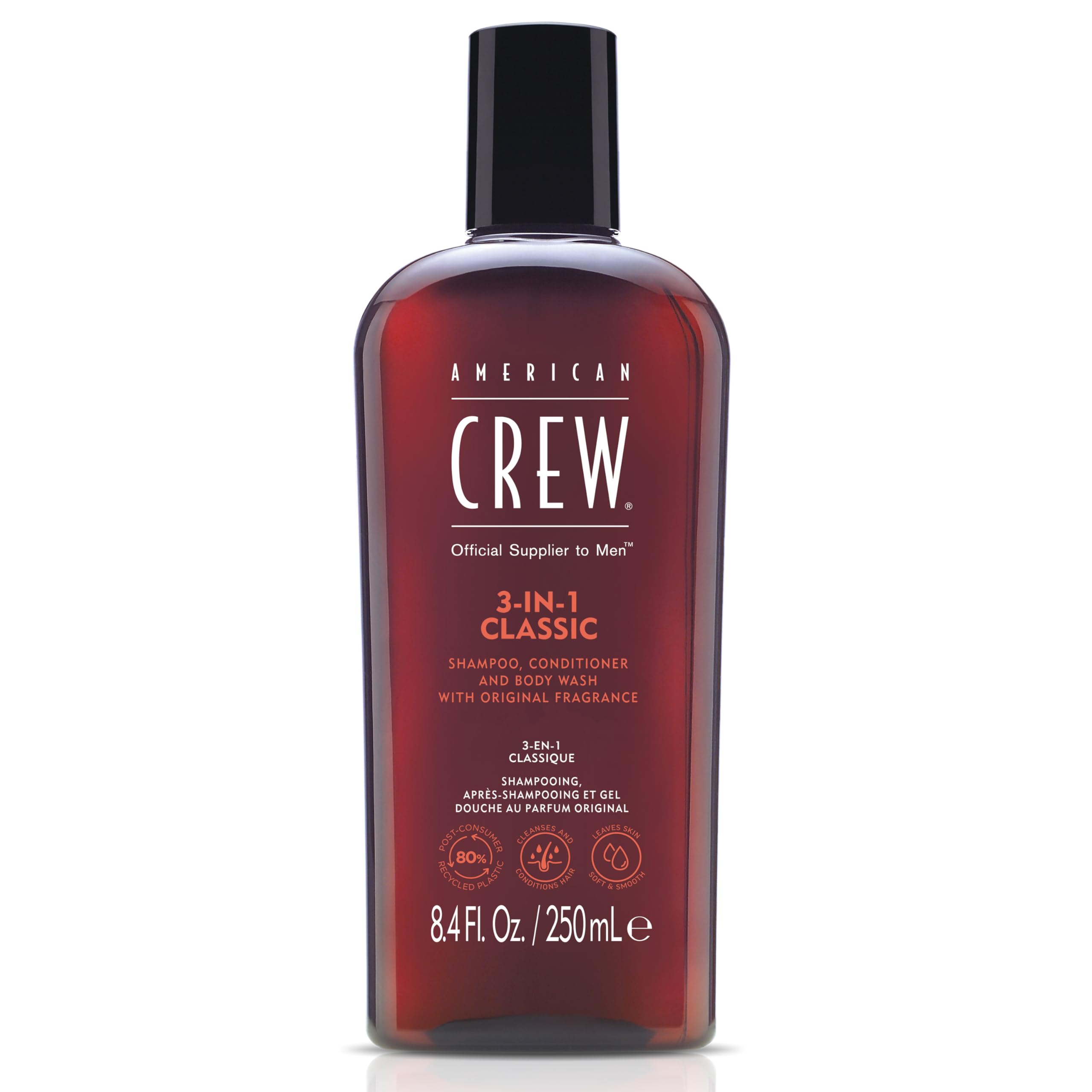 Ameican Crew classic 3-In-1 Shampoo Conditioner and Body Wash, 248ml