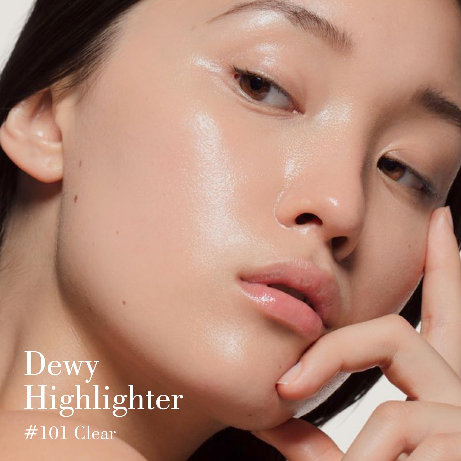 KYDA Clear Highlighter Stick, Natural Dewy Glow Face Highlighter, Radiance Balm for Glass Skin, Lightweight Creamy Multiuse Makeup Stick, Buildable Watercolor Makeup Balm