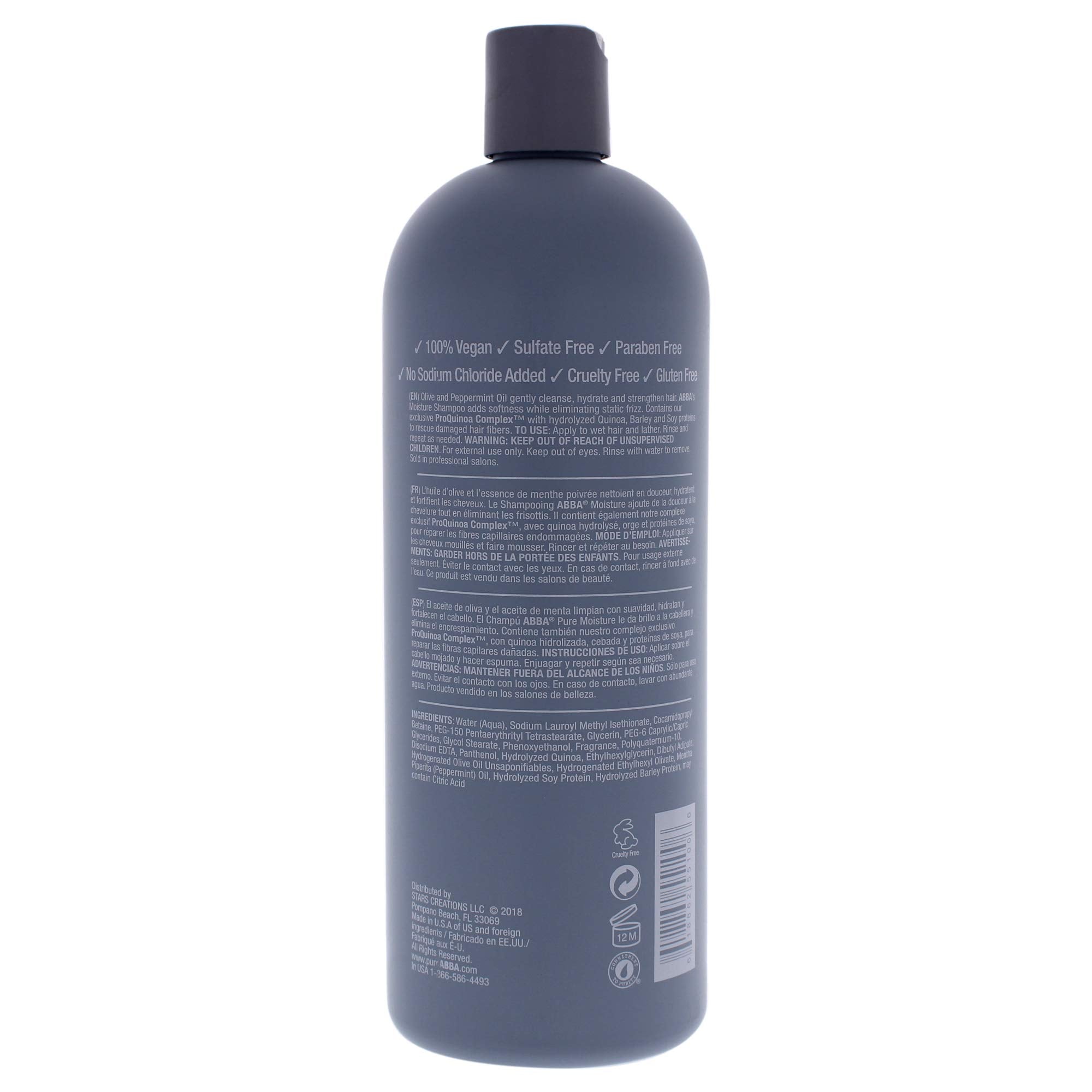 Abba Pure Moisture Shampoo 33.8 Ounce