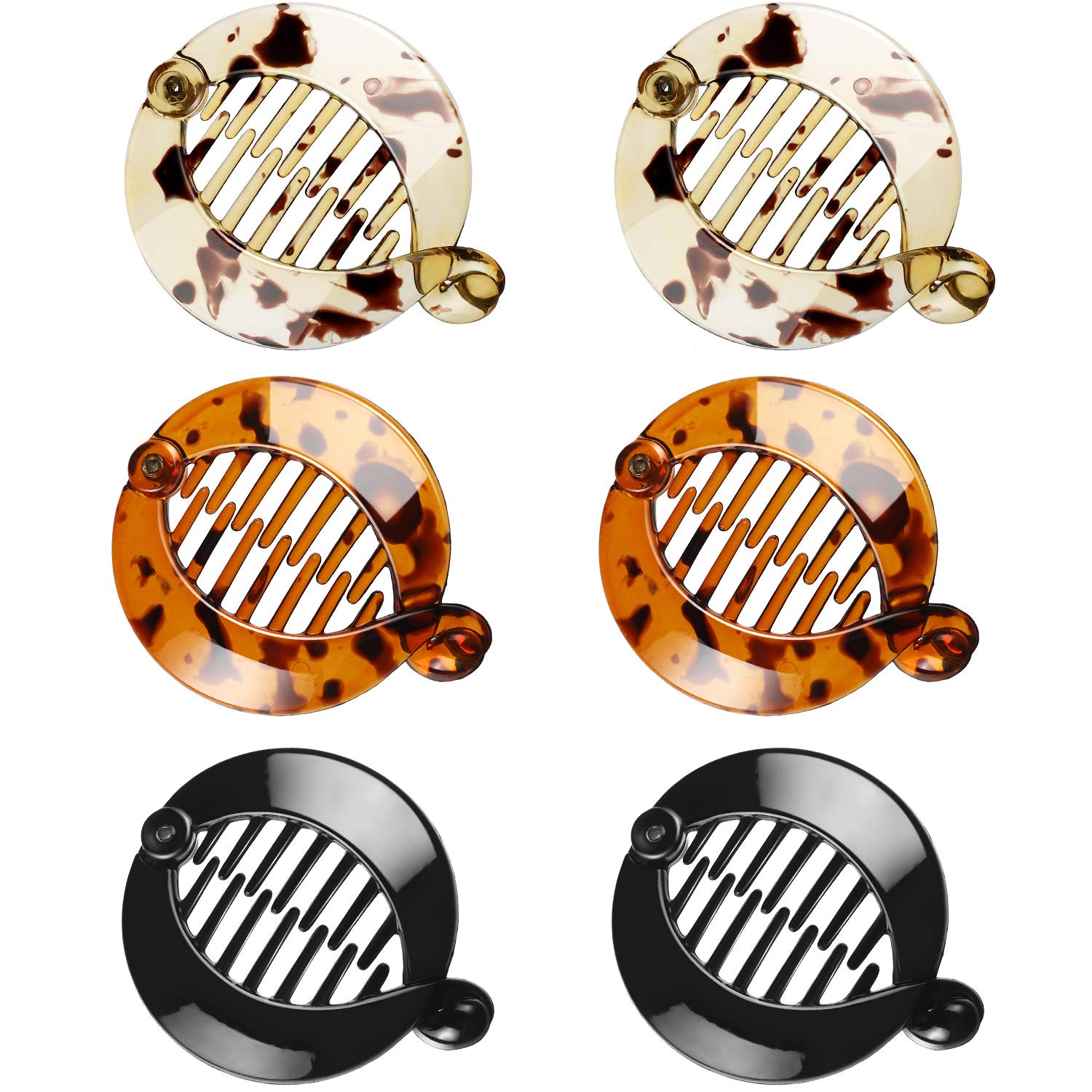 WILLBOND 6 Pieces Banana Hair Clips Banana Hair Combs Fishtail Hair Clip Combs Resin Banana Fish Grips for Women Hair Accessories