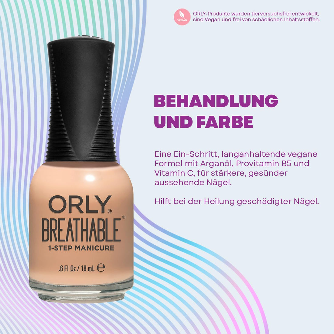 Orly Nail Lacquer, Nourishing Nude Breathable, 18ml