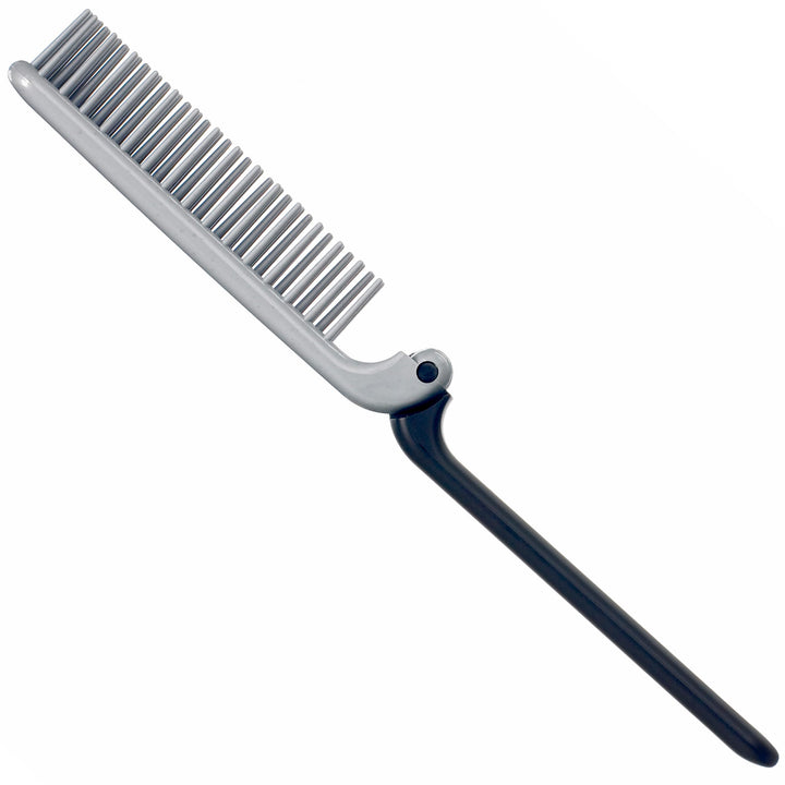 Kent KFM4 Anti-Static Hair Brush for Men - Folding Mini Hairbrush for Frizz-Free Styling and Daily Grooming, Made in England