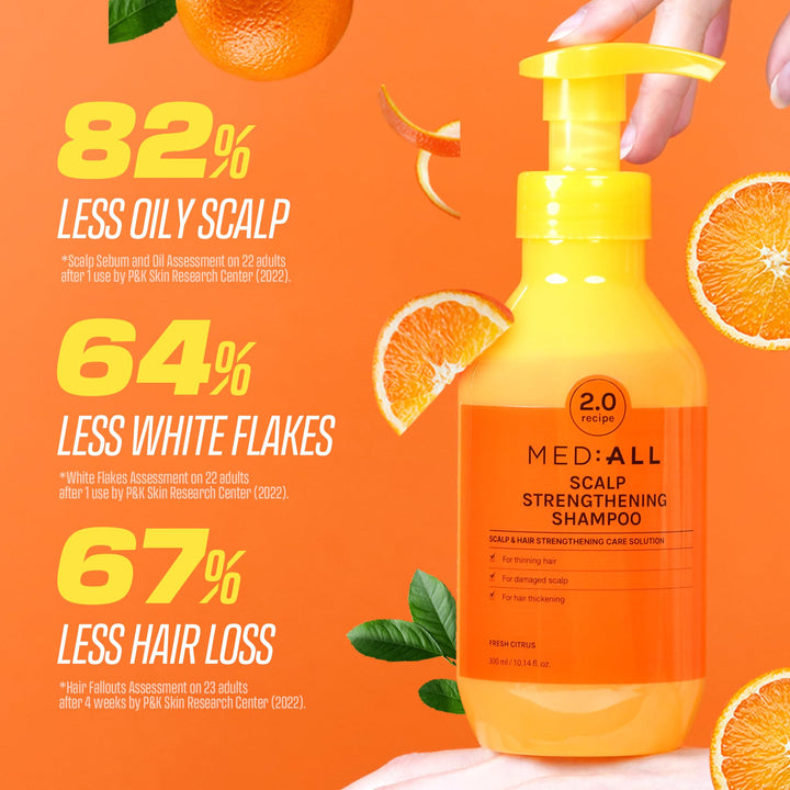 MEDIALL Scalp Strengthening Shampoo (300ml, Citrus)