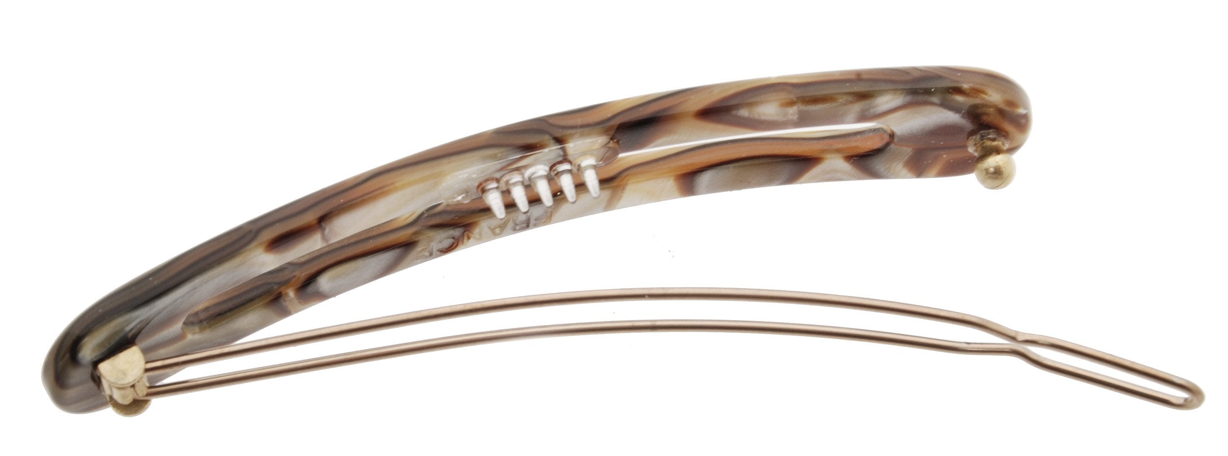 Onyx : France Luxe Cutout Oblong Tige Boule Barrette - Onyx