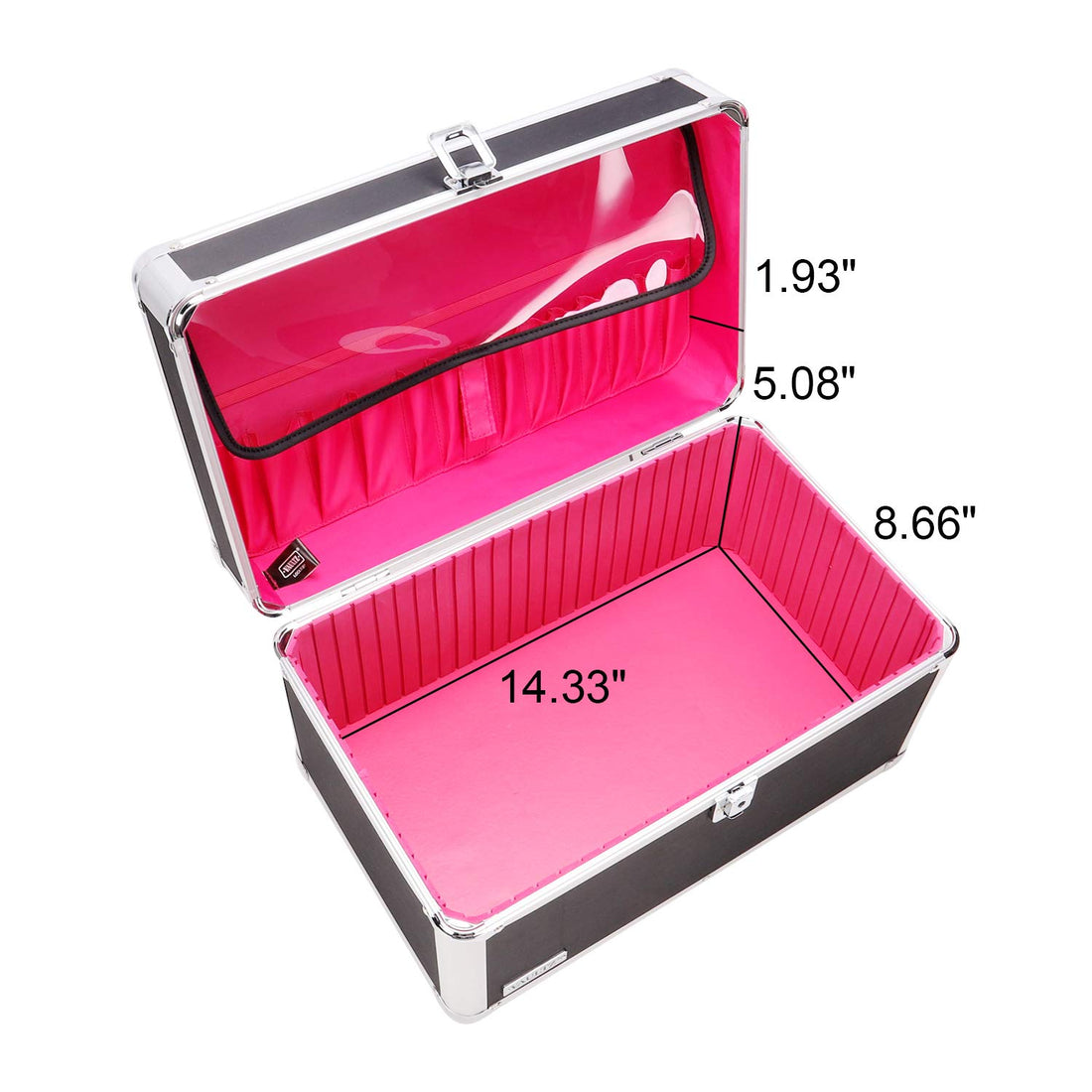 Vaultz Makeup Artist Case, 9.75 x 15.38 x 9.13 Inches, Black (VZ03743)
