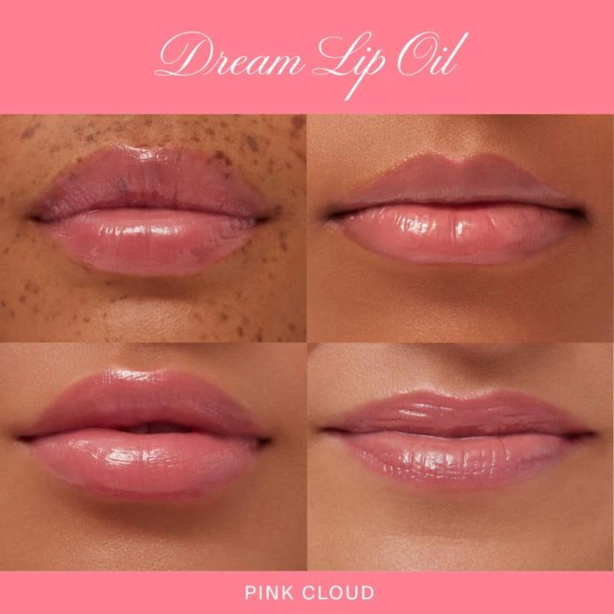 Summer Fridays Dream Lip Oil - Tinted Lip Oil with Moisturizing Sheer Coverage, High-Shine and Deep Hydration - Non-Sticky Formula for Long-Lasting Softness - Pink Cloud (0.15 Oz)
